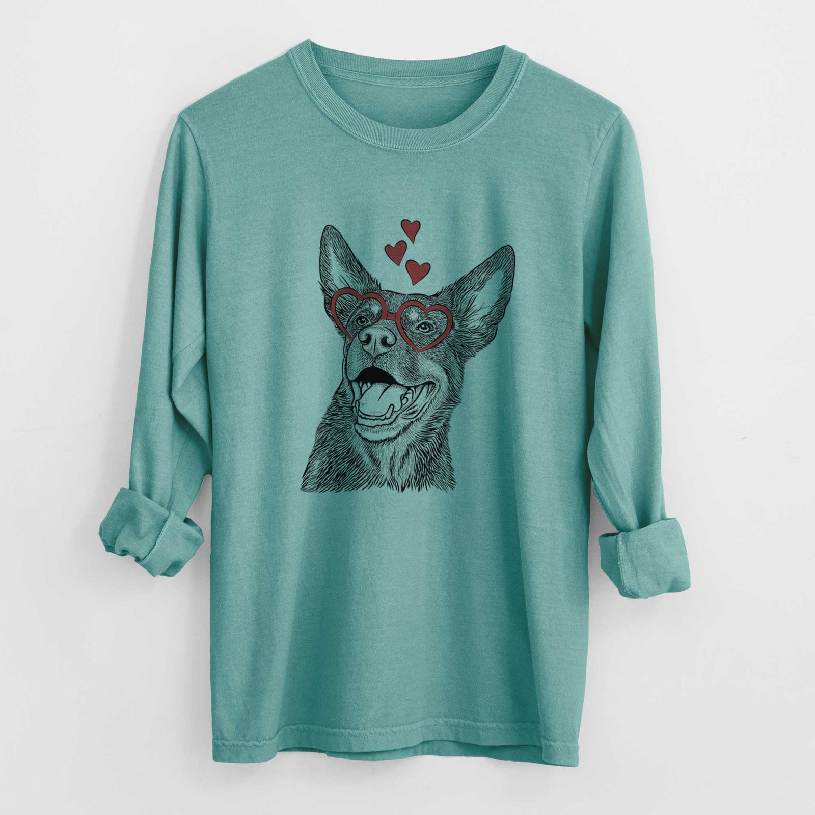 Valentine Tucker the Australian Kelpie - Heavyweight 100% Cotton Long Sleeve