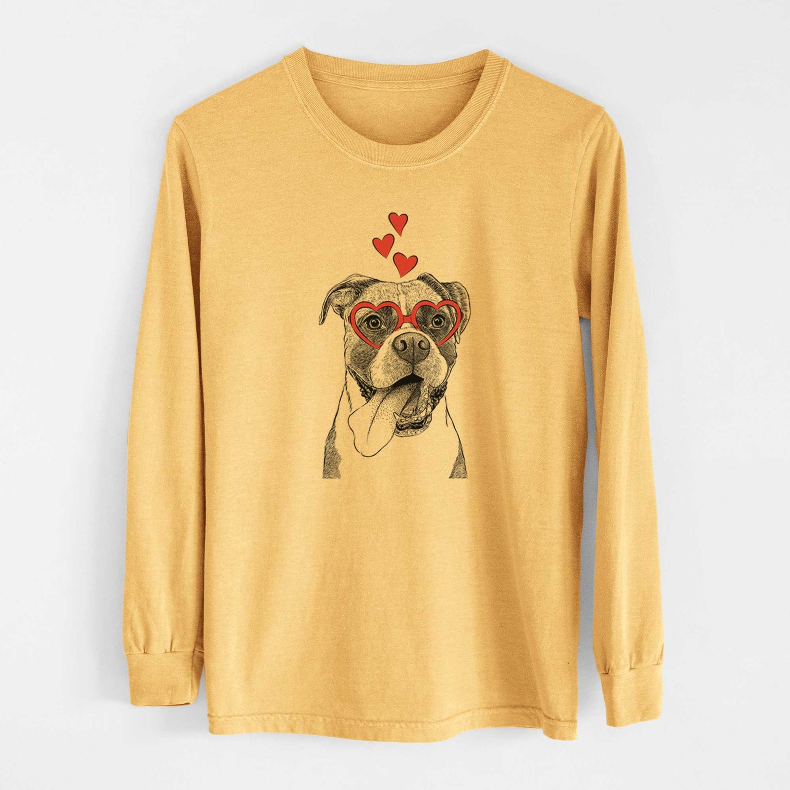 Valentine Tuckeroo the Boxer - Heavyweight 100% Cotton Long Sleeve