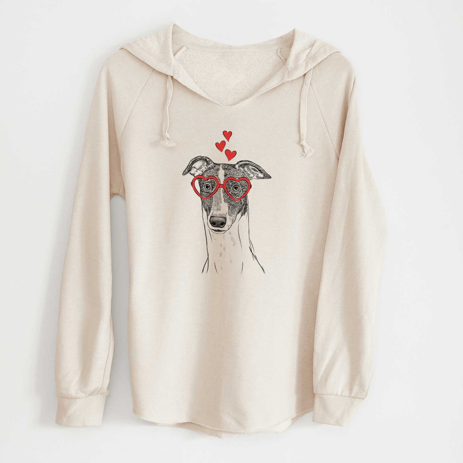 Valentine Vyncent the Greyhound - Cali Wave Hooded Sweatshirt