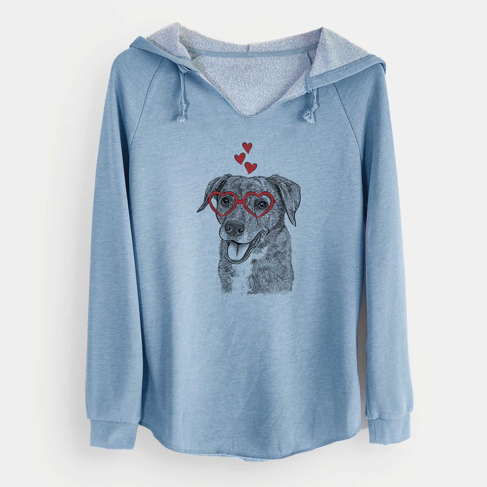 Valentine Wally the Mixed Breed - Cali Wave Hooded Sweatshirt