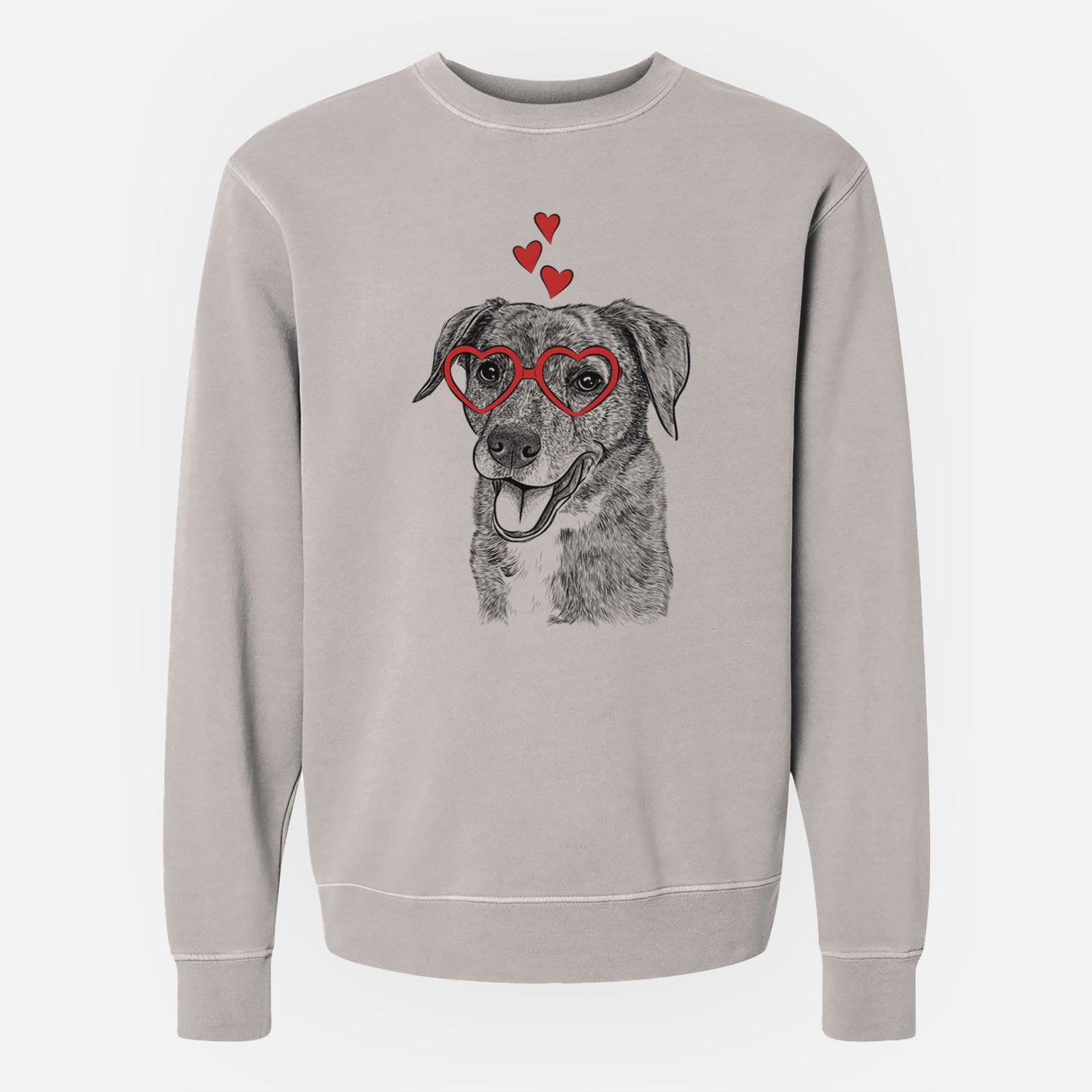 Valentine Wally the Mixed Breed - Unisex Pigment Dyed Crew Sweatshirt