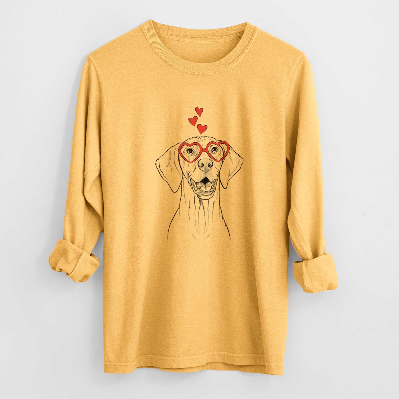 Valentine Wesley the Vizsla - Heavyweight 100% Cotton Long Sleeve