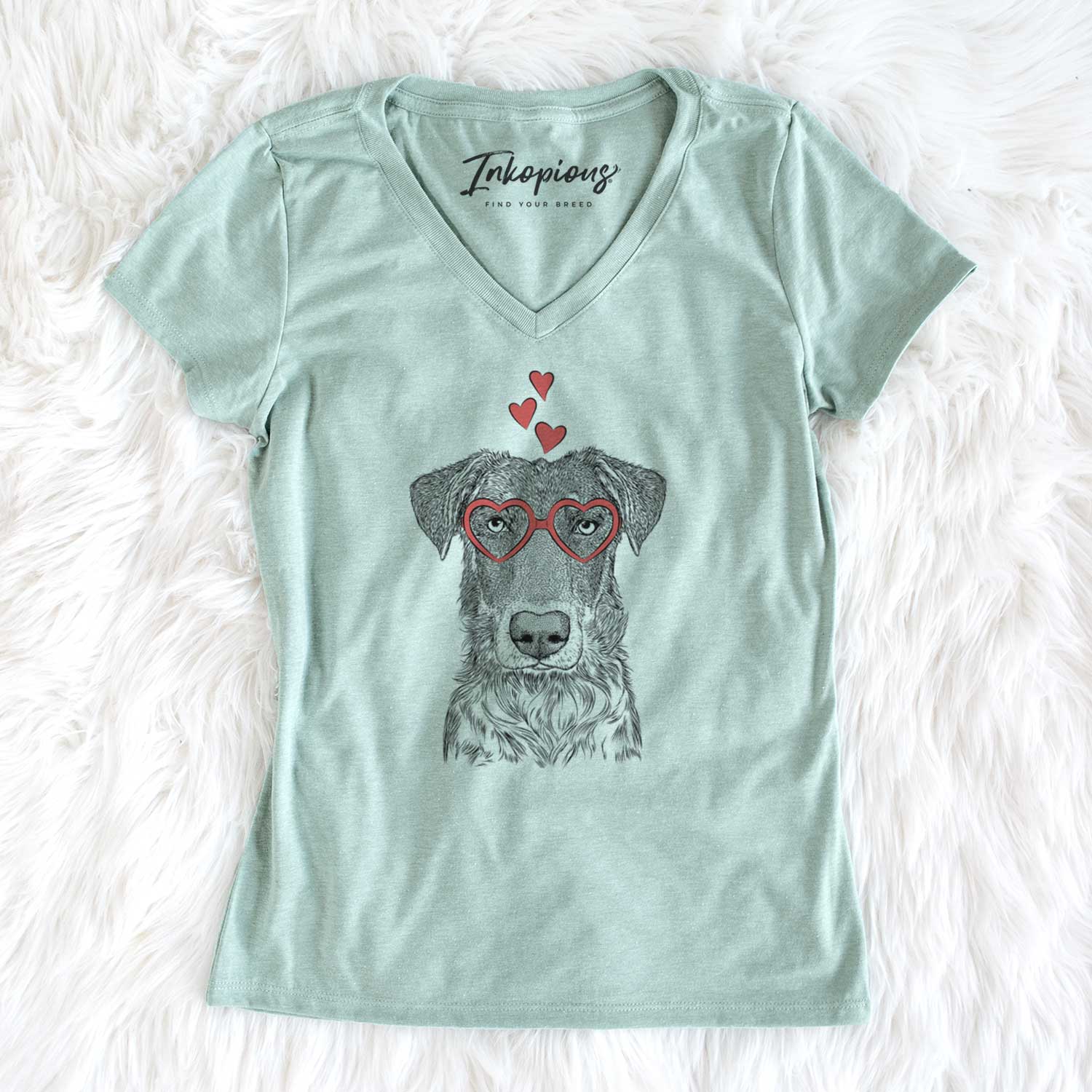 Valentine Wesson the Beauceron - Women's V-neck Shirt