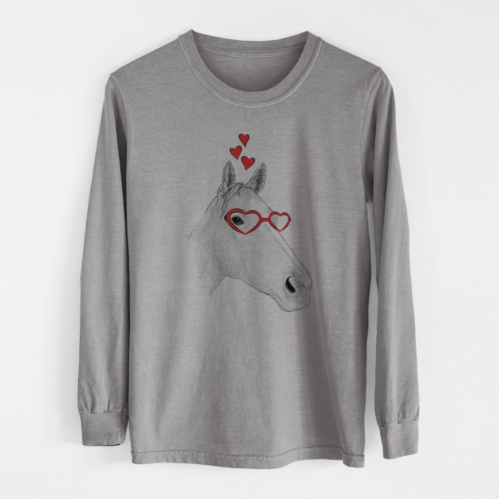 Valentine Westley the Horse - Heavyweight 100% Cotton Long Sleeve