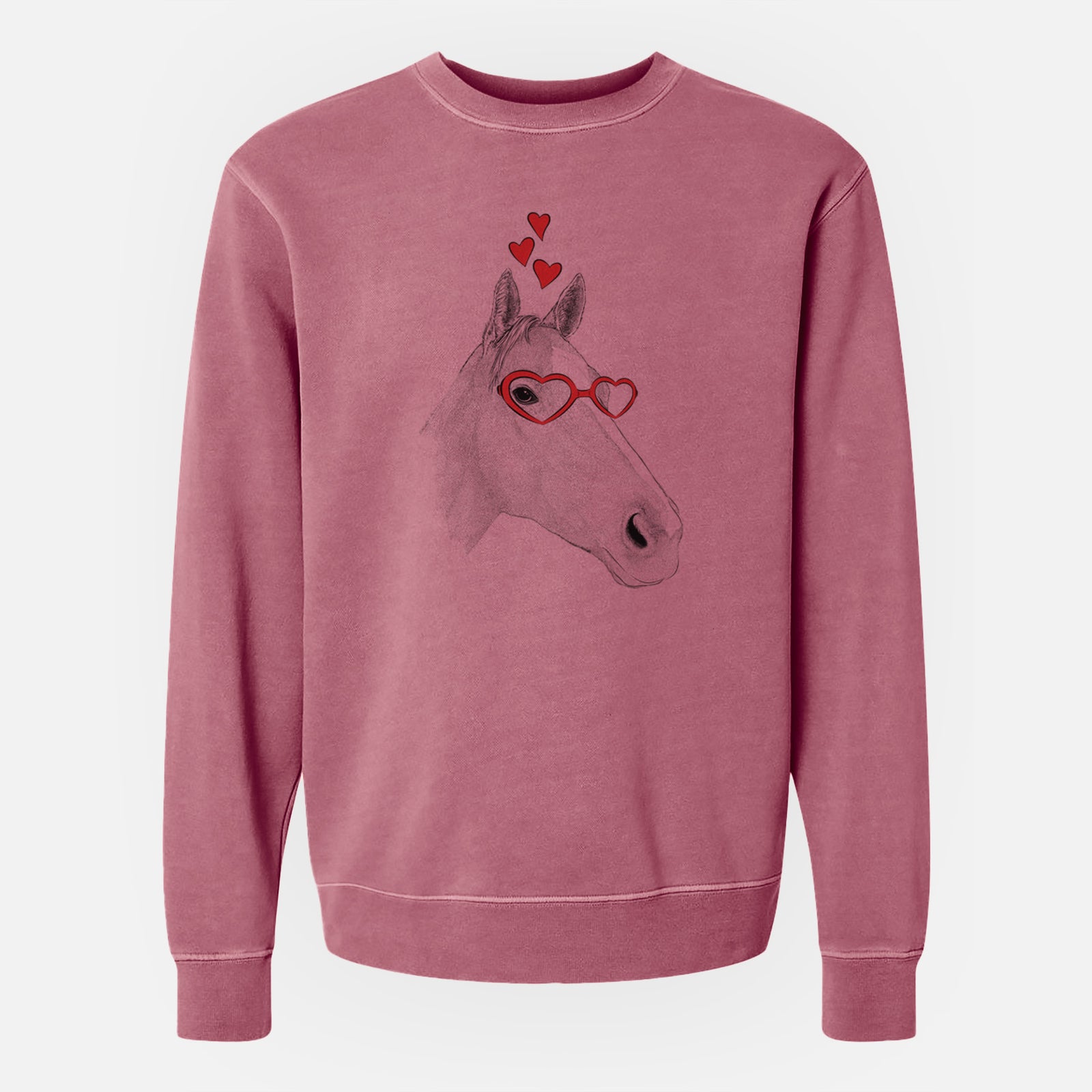 Valentine Westley the Horse - Unisex Pigment Dyed Crew Sweatshirt