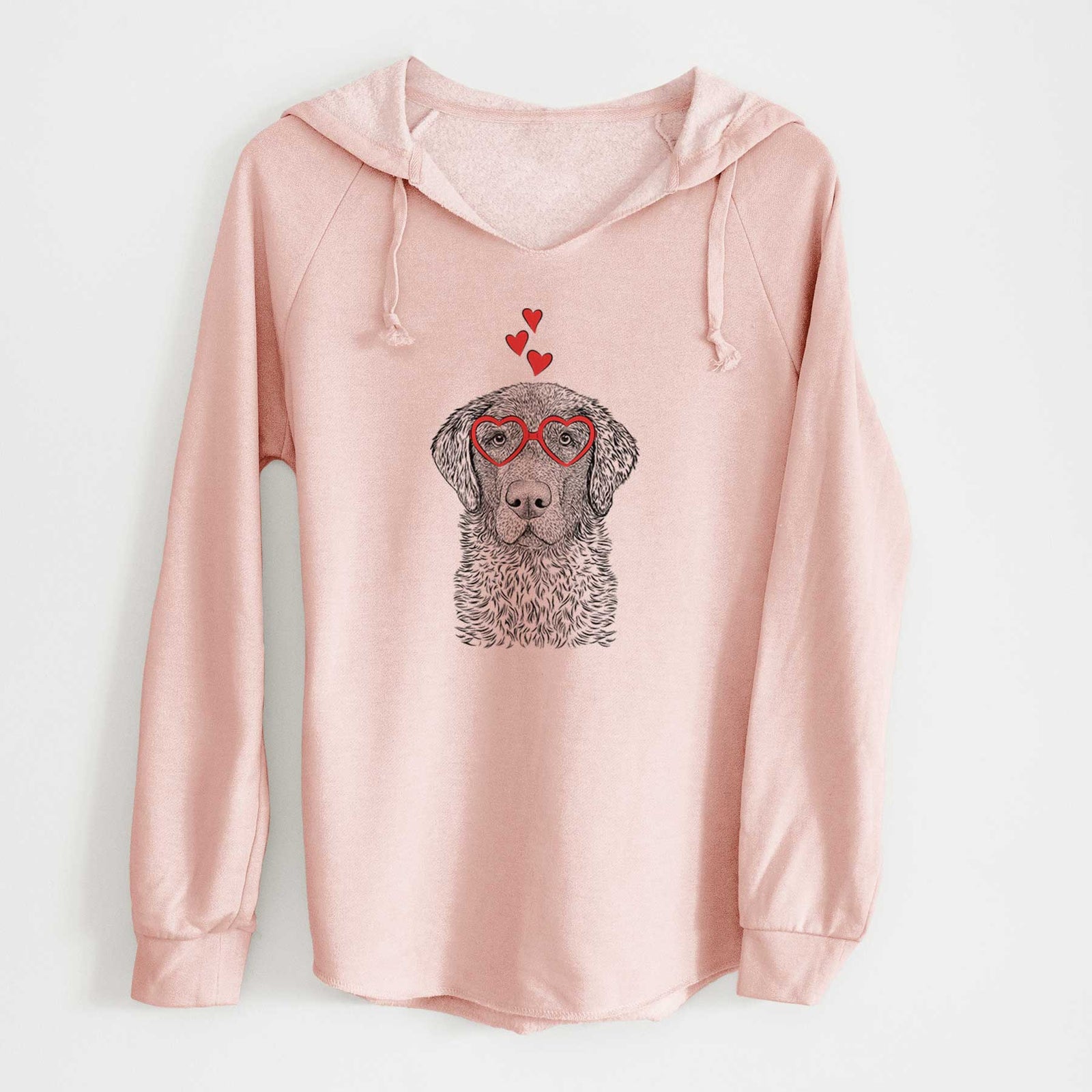 Valentine Whiskey the Chocolate Lab - Cali Wave Hooded Sweatshirt