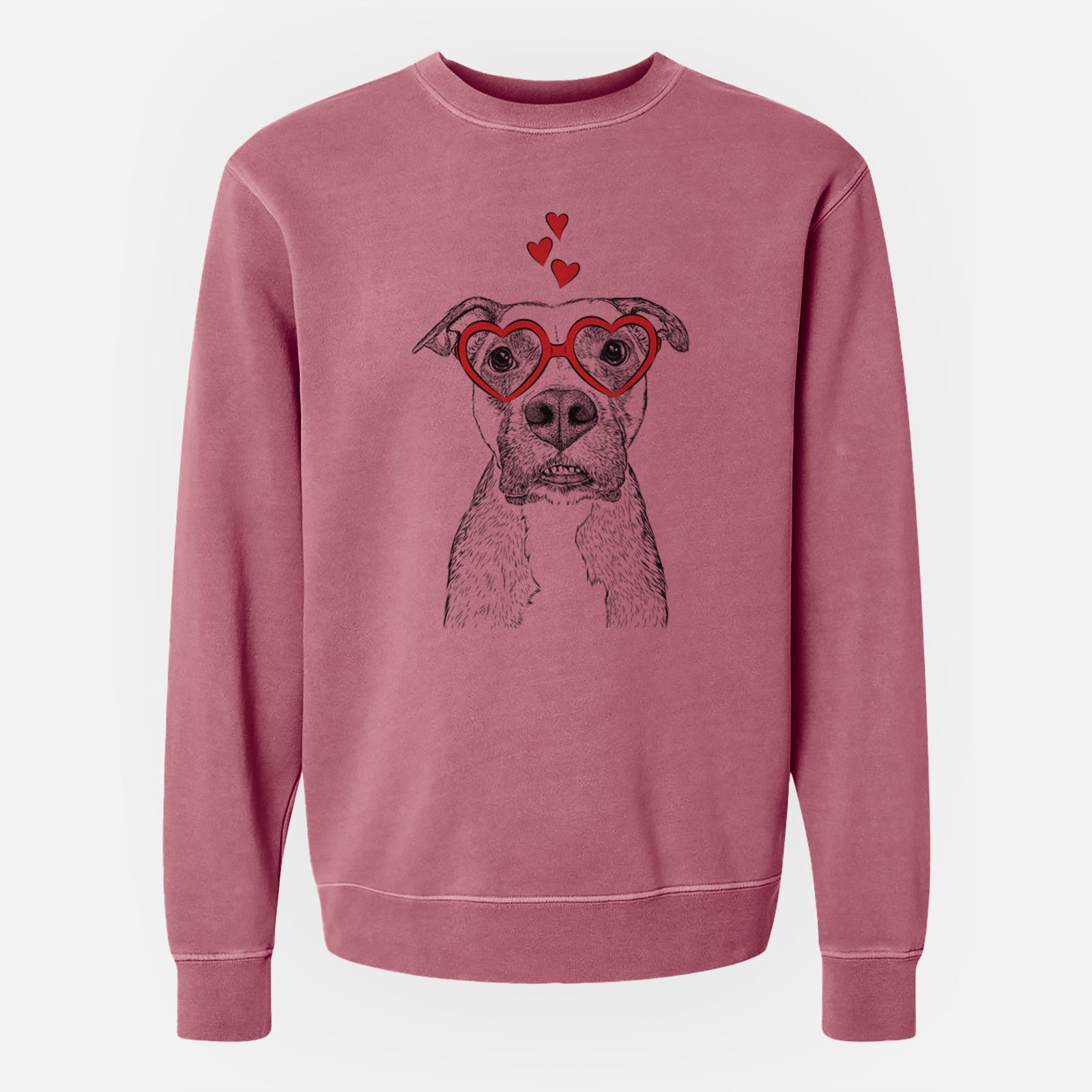 Valentine Xena the Mixed Breed - Unisex Pigment Dyed Crew Sweatshirt