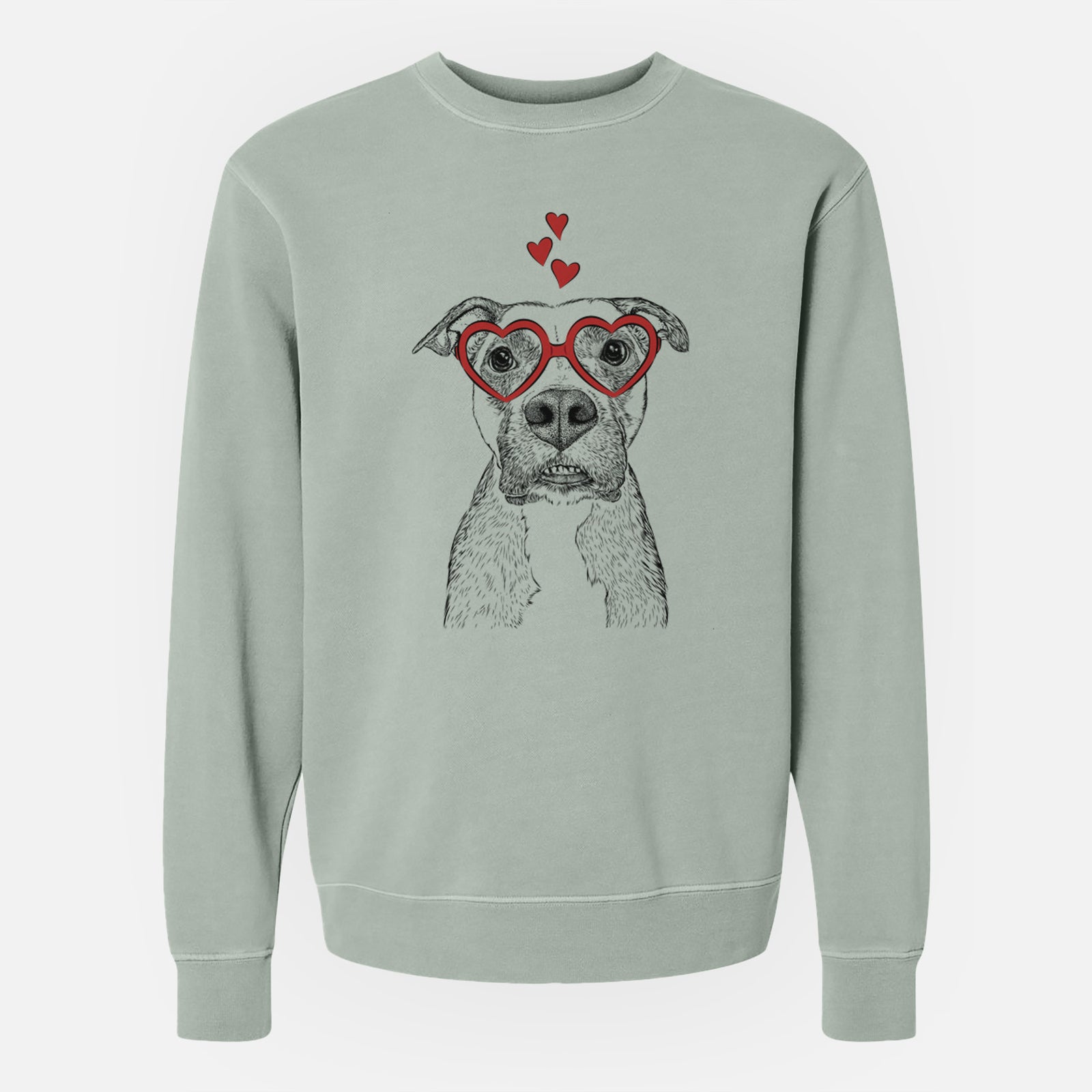 Valentine Xena the Mixed Breed - Unisex Pigment Dyed Crew Sweatshirt