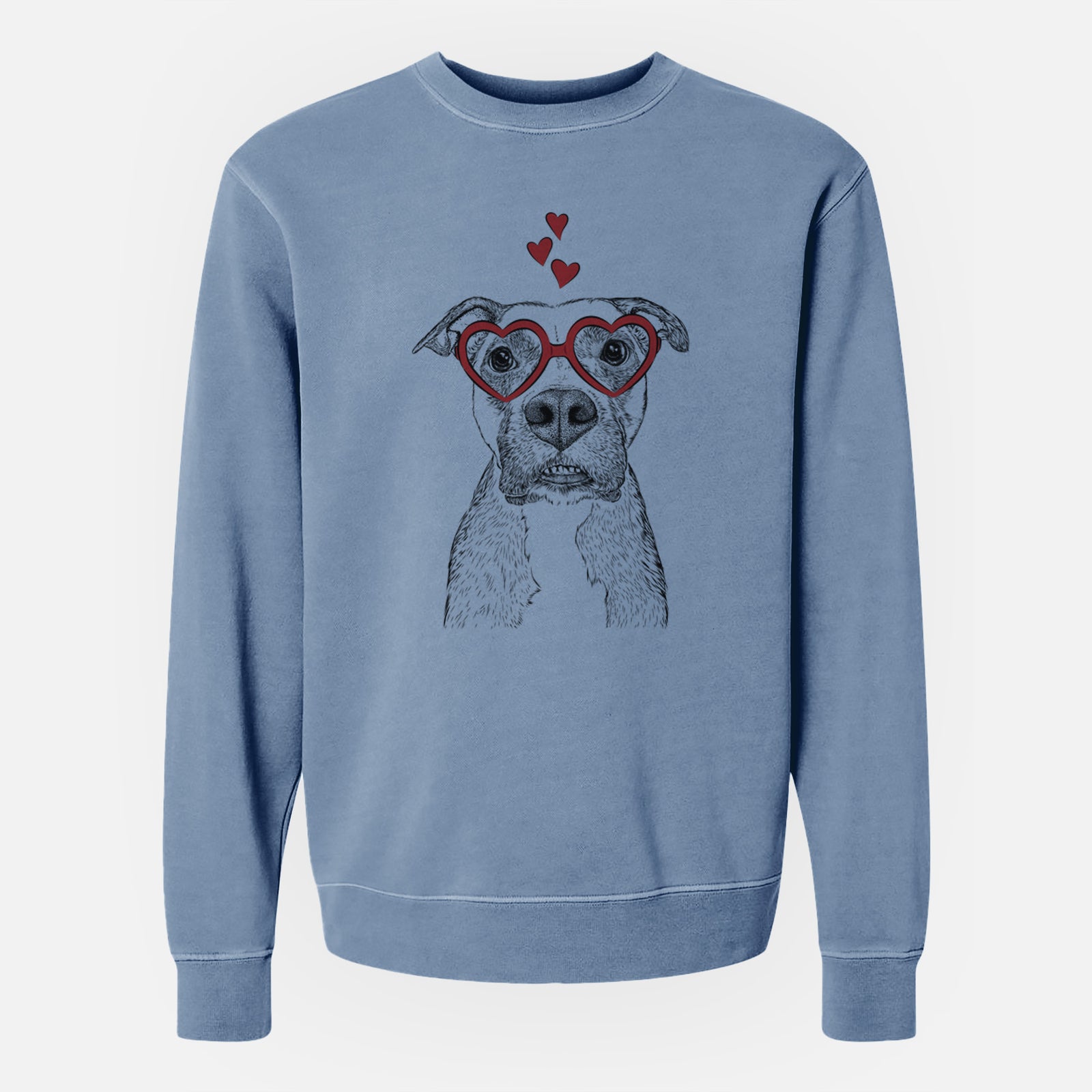 Valentine Xena the Mixed Breed - Unisex Pigment Dyed Crew Sweatshirt
