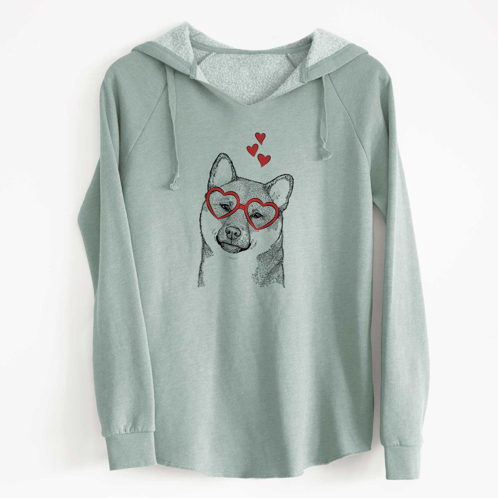 Valentine Yakuza the Shiba Inu - Cali Wave Hooded Sweatshirt