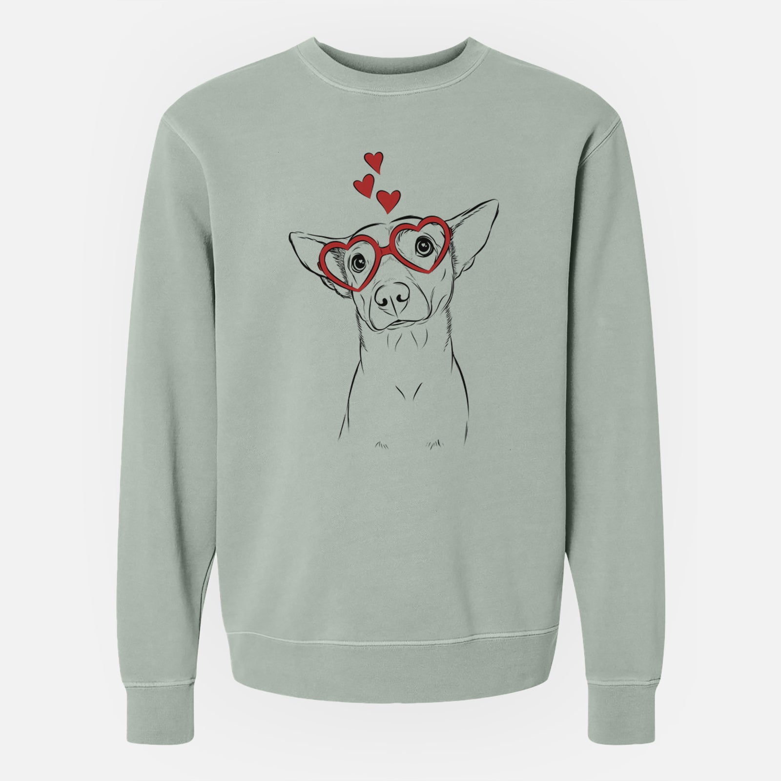 Valentine Yogi the Mixed Breed - Unisex Pigment Dyed Crew Sweatshirt