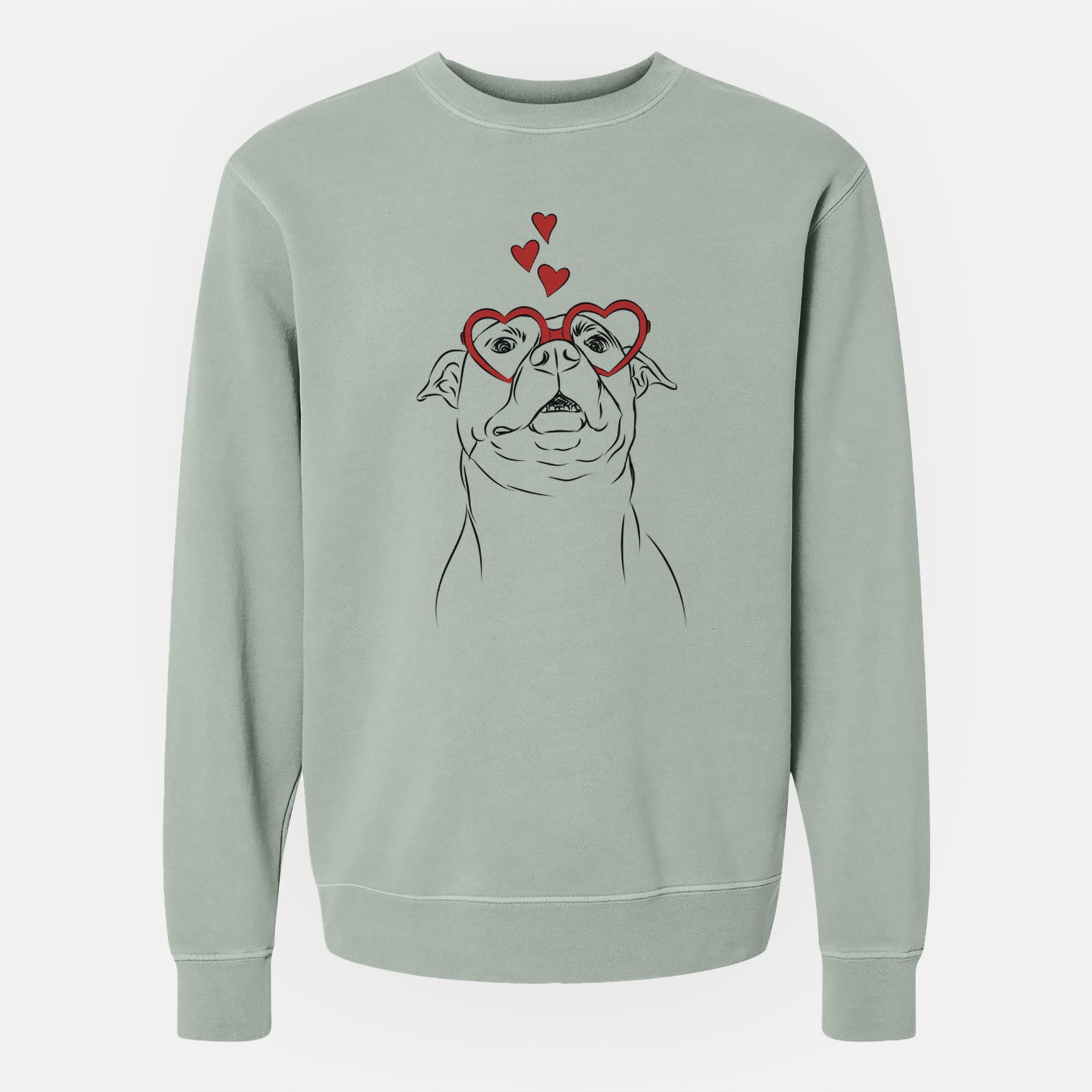 Valentine Zada the Pitbull - Unisex Pigment Dyed Crew Sweatshirt