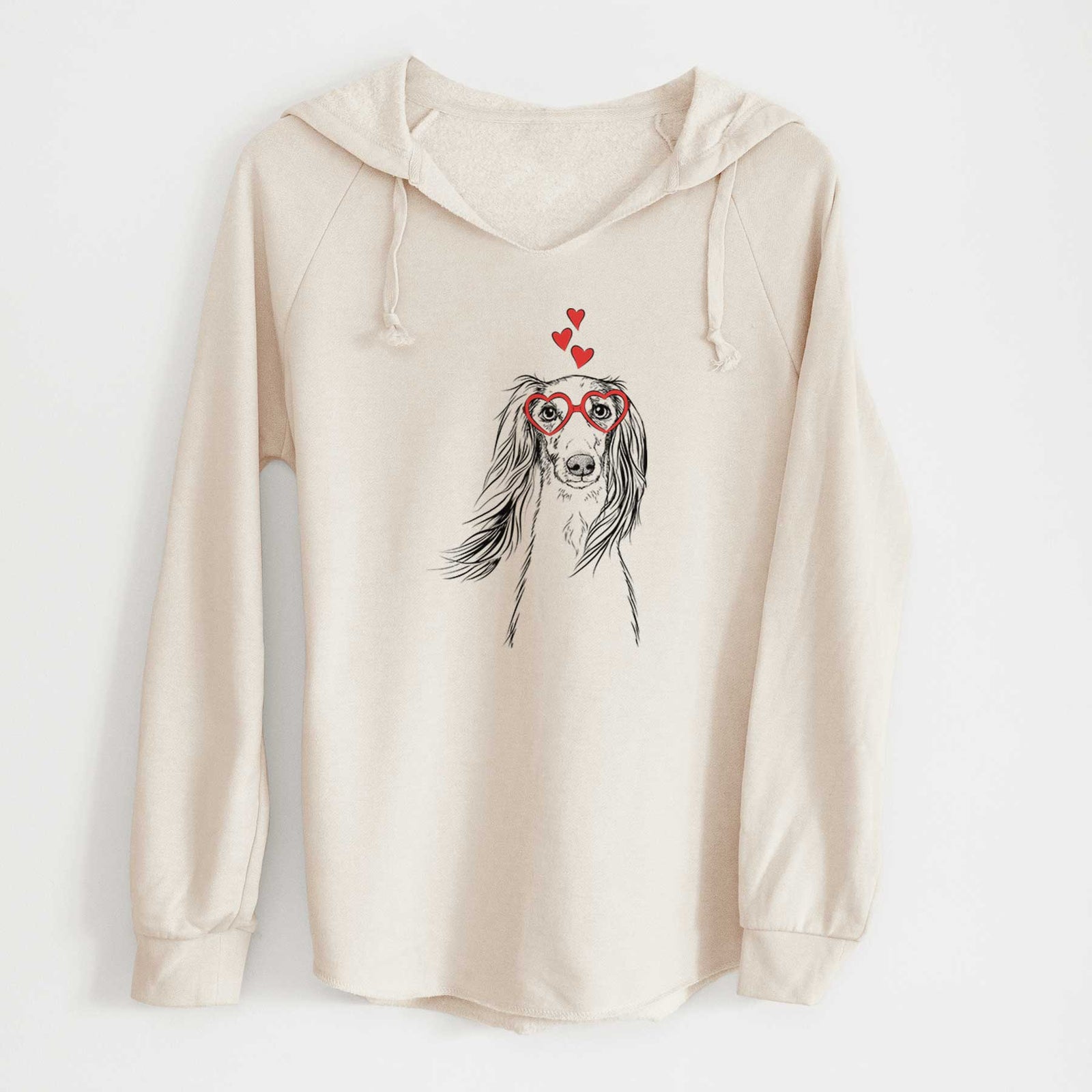 Valentine Zahra the Saluki - Cali Wave Hooded Sweatshirt