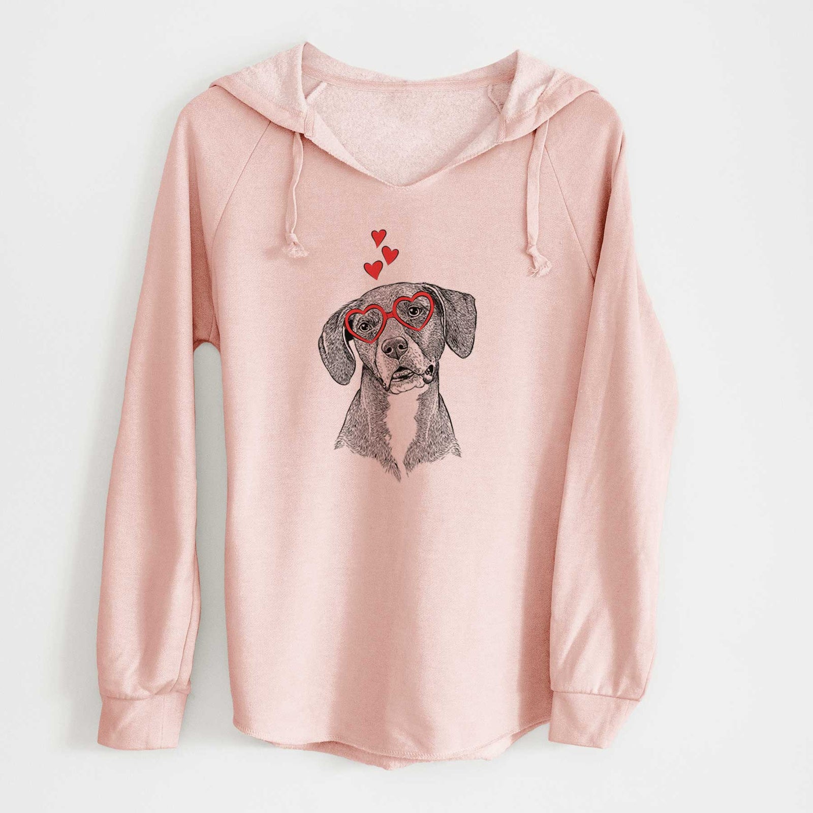 Valentine Zeena the Plott Hound Mix - Cali Wave Hooded Sweatshirt
