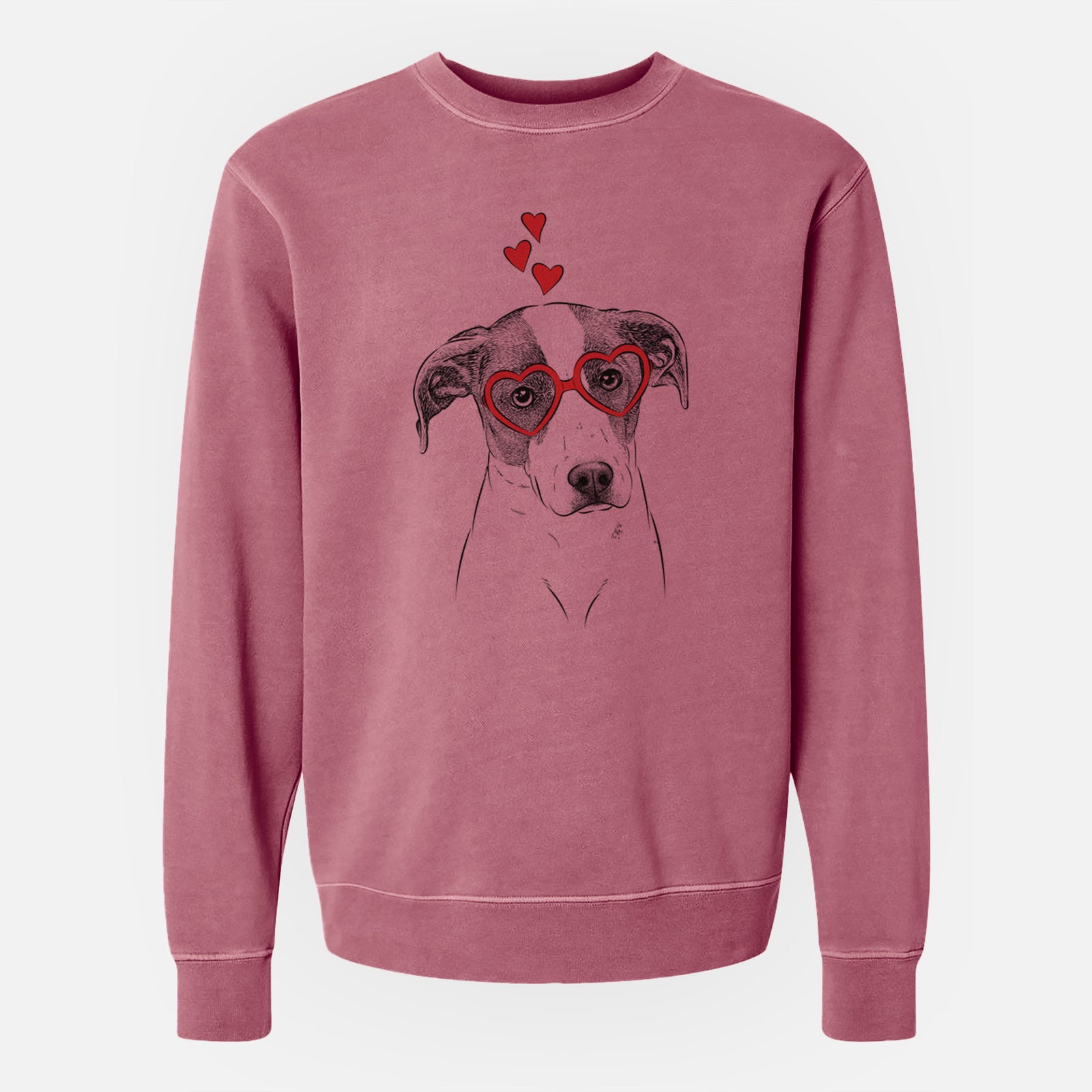 Valentine Zephyr the Pointer Mix - Unisex Pigment Dyed Crew Sweatshirt