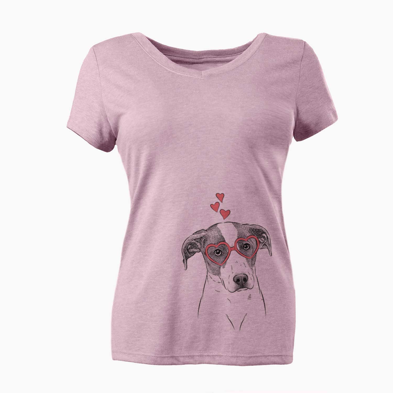 Valentine Zephyr the Pointer Mix - Women's V-neck Shirt