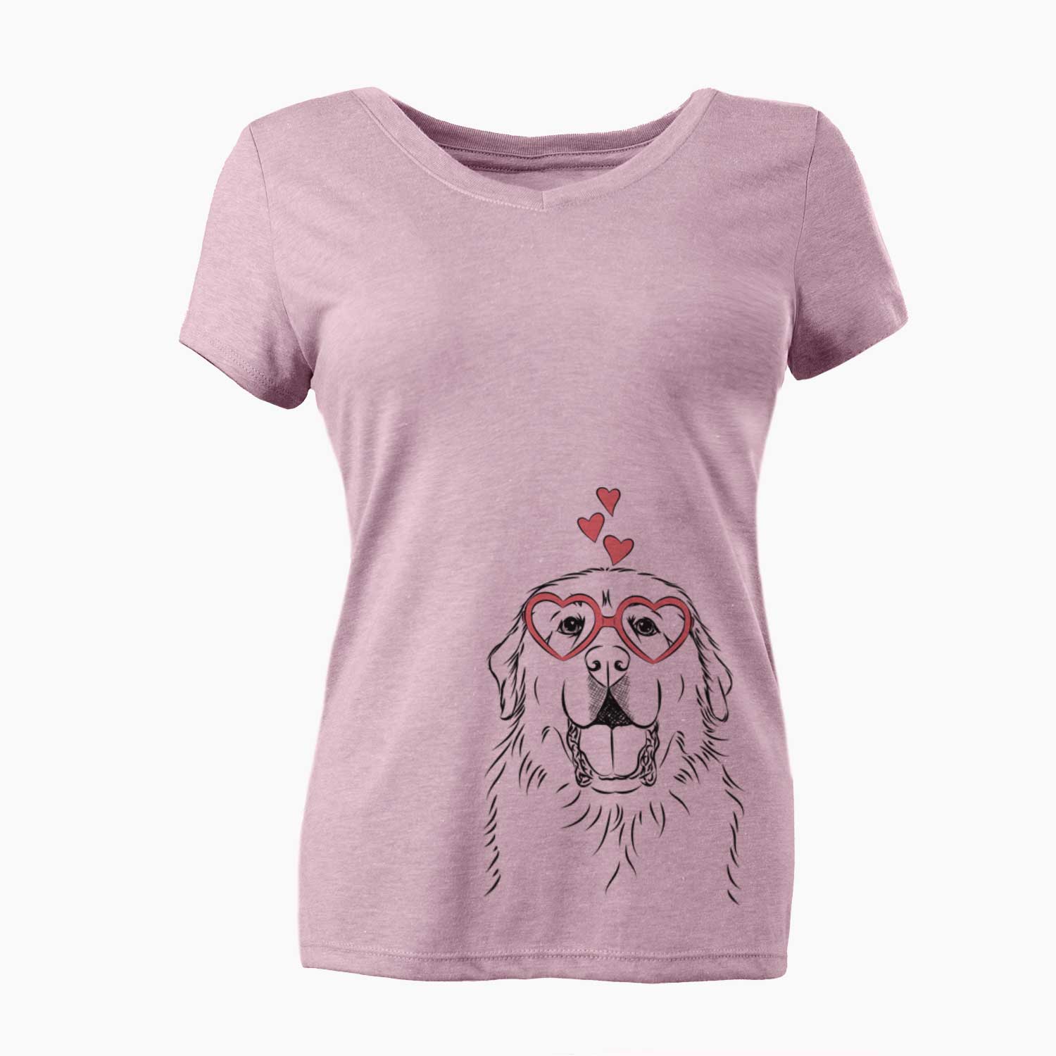 Zeus the Great Pyrenees - Women's V-neck Shirt