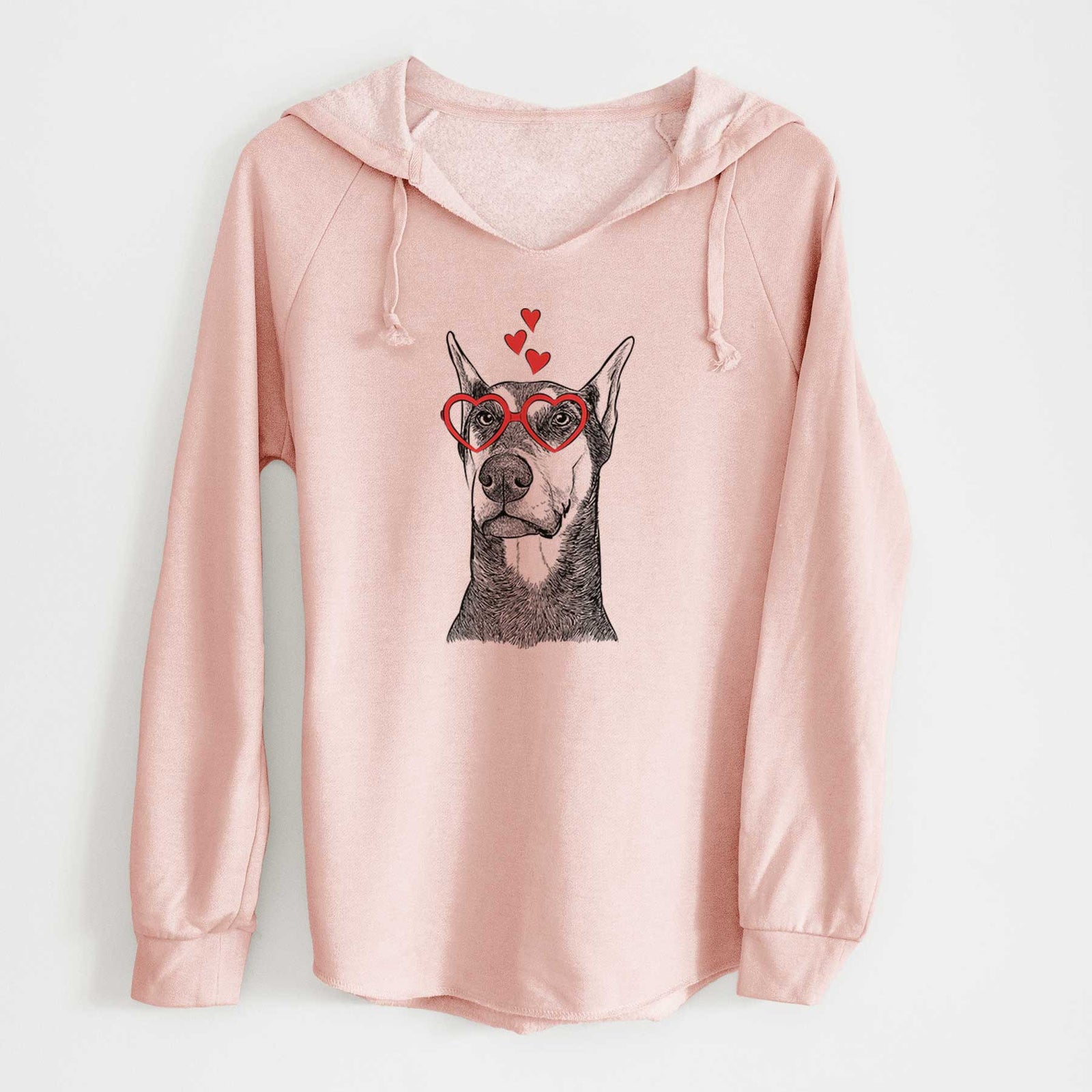 Valentine Zeus the Doberman Pinscher - Cali Wave Hooded Sweatshirt