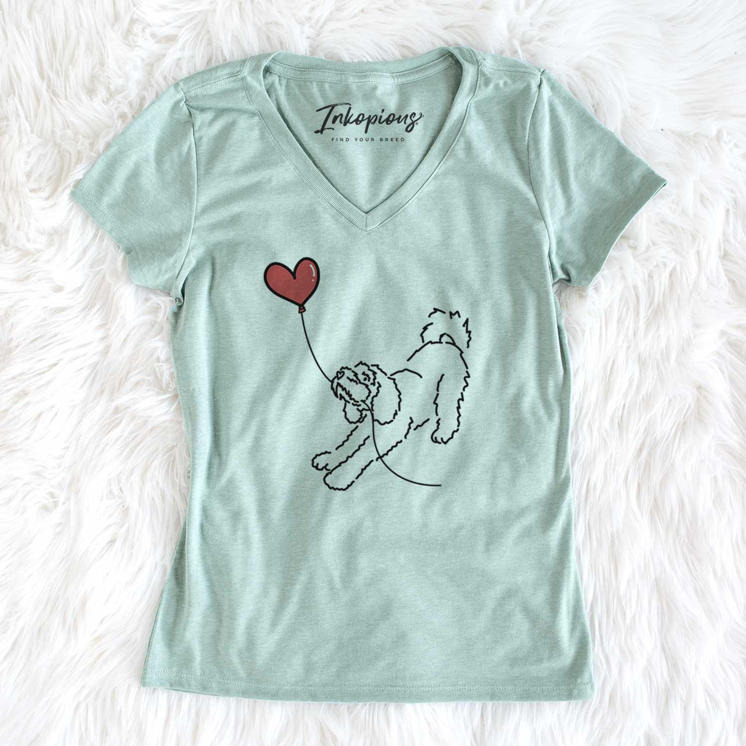 Cockapoo Heart String - Women's V-neck Shirt