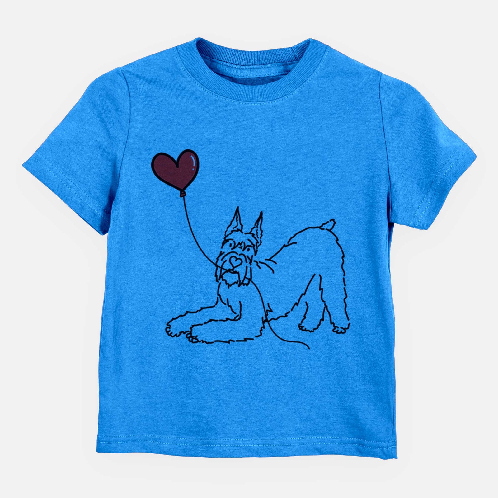 Docked Giant Schnauzer Heart String - Kids/Youth/Toddler Shirt