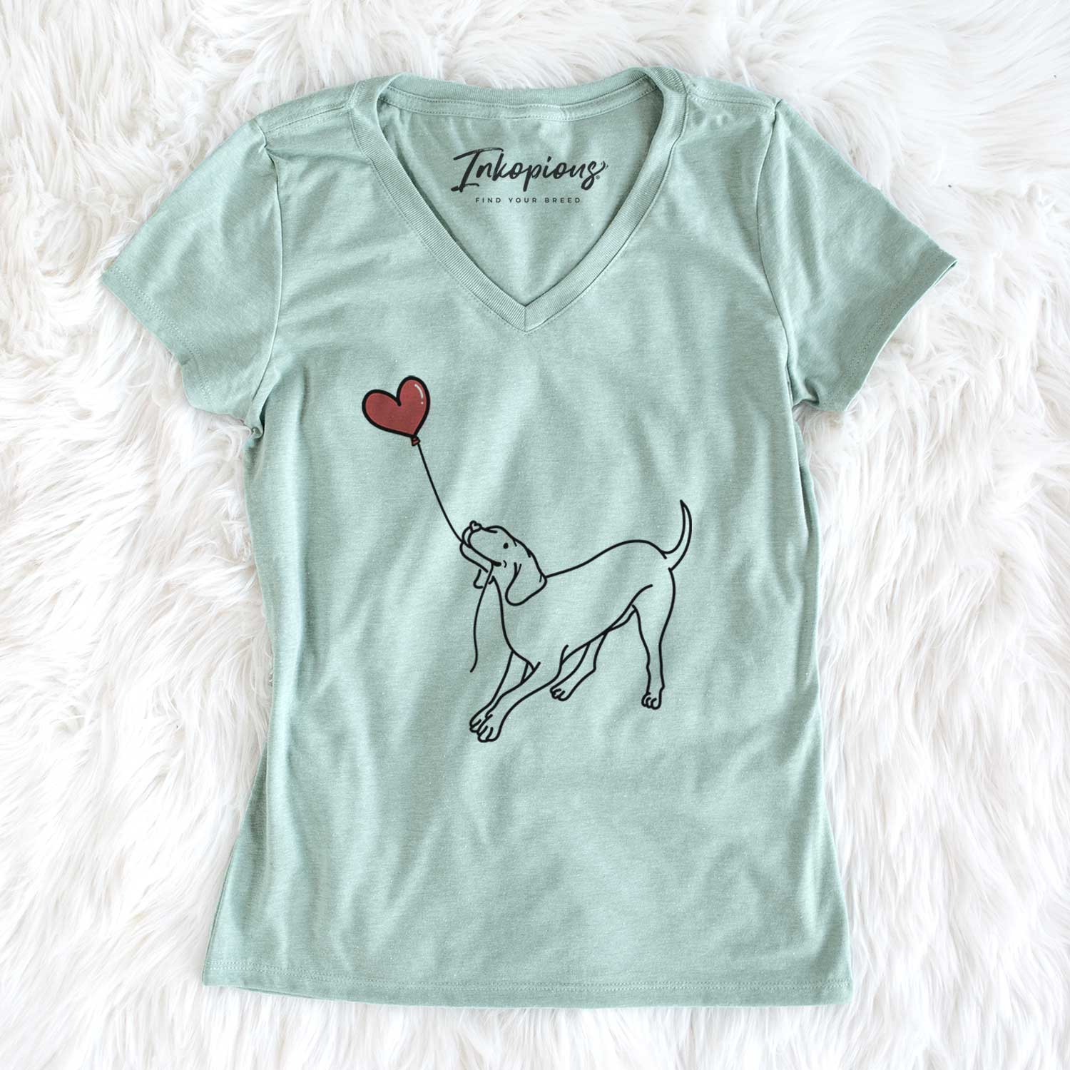 Vizsla Heart String - Women's V-neck Shirt