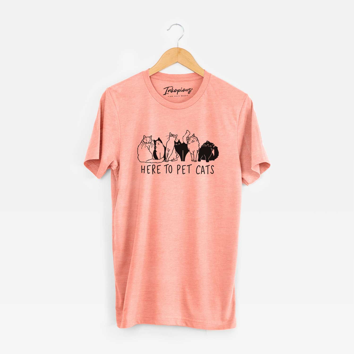 'Here to Pet Cats' design on a Sunset Unisex crewneck