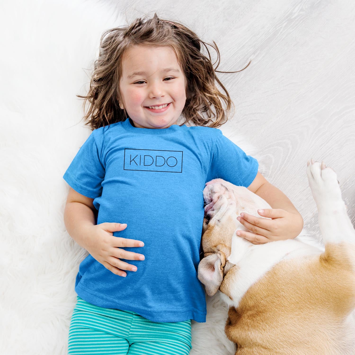 'Kiddo Boxed' design on an All Kids kids' shirt