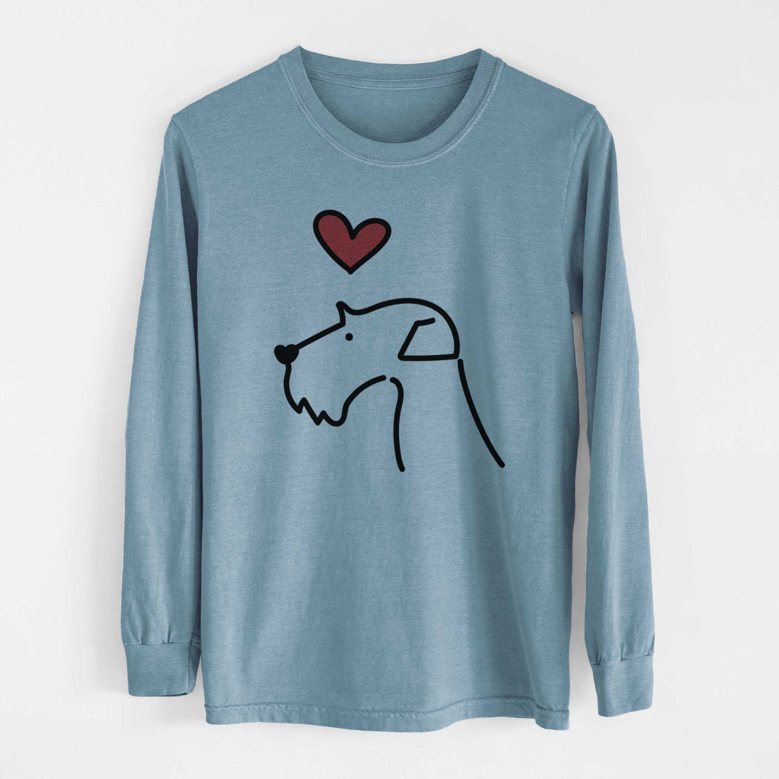 Love Always Airedale Terrier - Heavyweight 100% Cotton Long Sleeve
