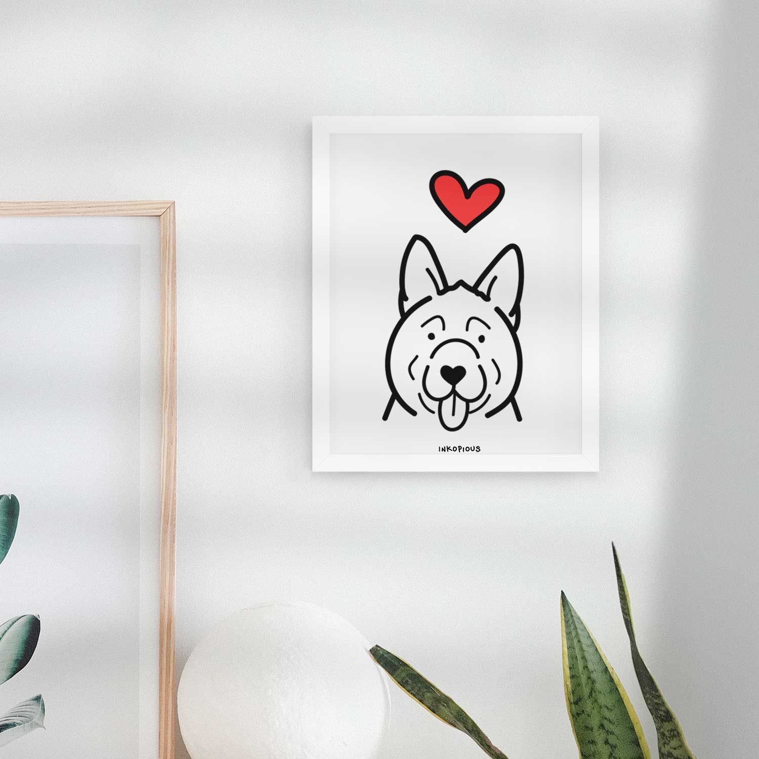 Love Always Akita Art Print