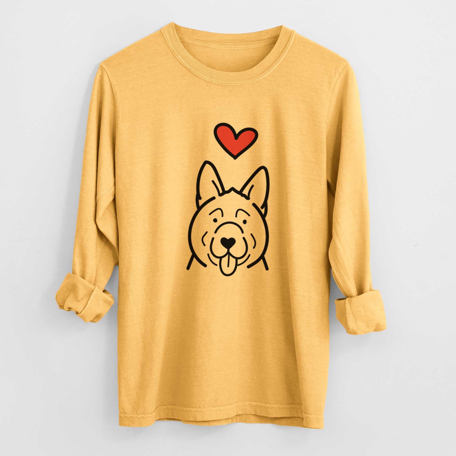 Love Always Akita - Heavyweight 100% Cotton Long Sleeve