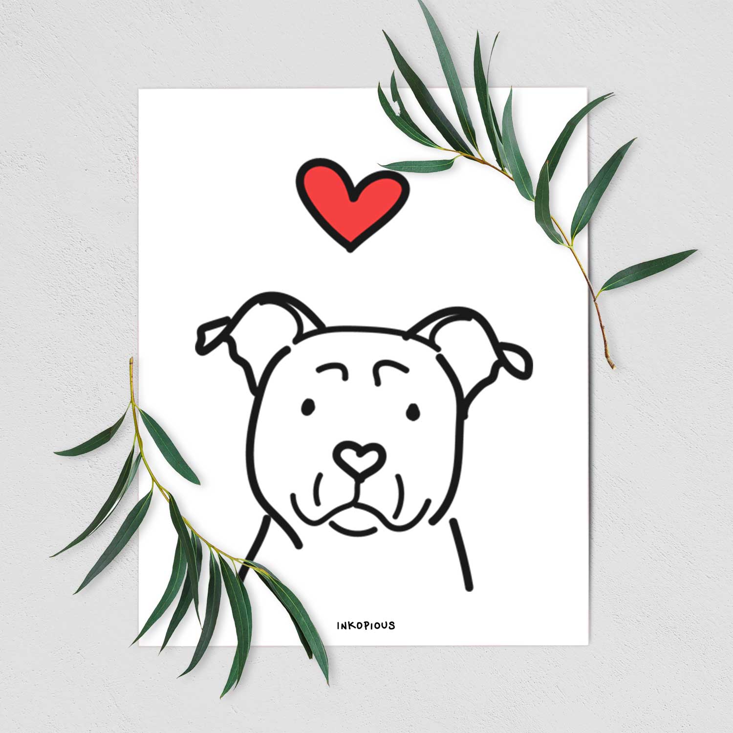 Love Always American Staffordshire Terrier Art Print
