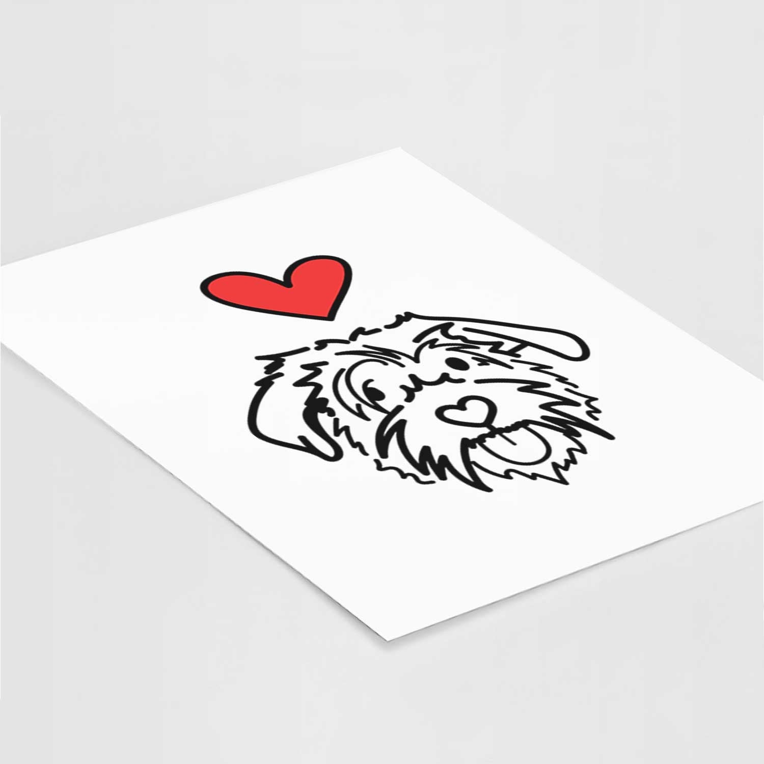 Love Always Scottish Terrier Border Collie Mix - Amal Art Print