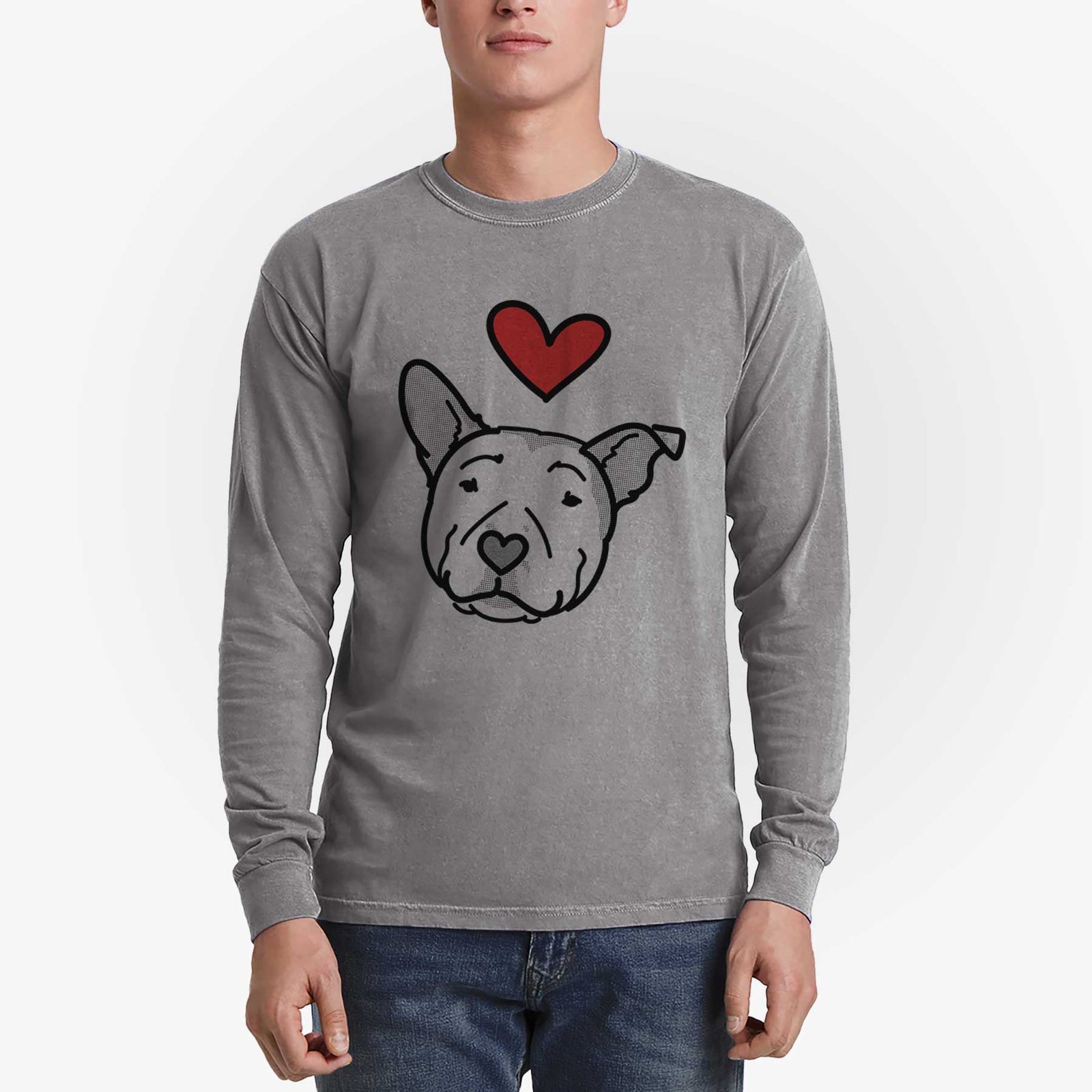 Love Always Pitbull - Archer - Heavyweight 100% Cotton Long Sleeve