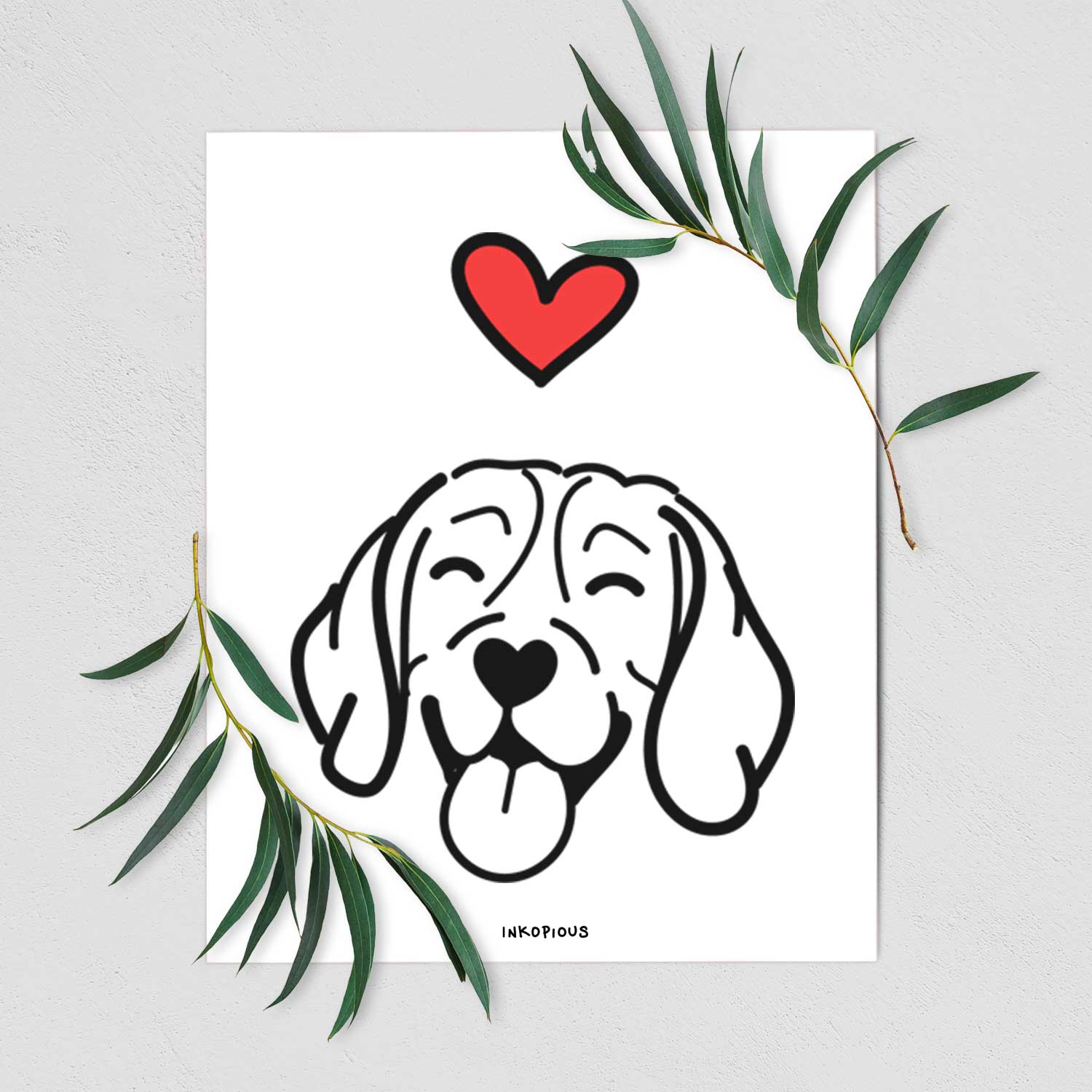 Love Always Beagle Art Print