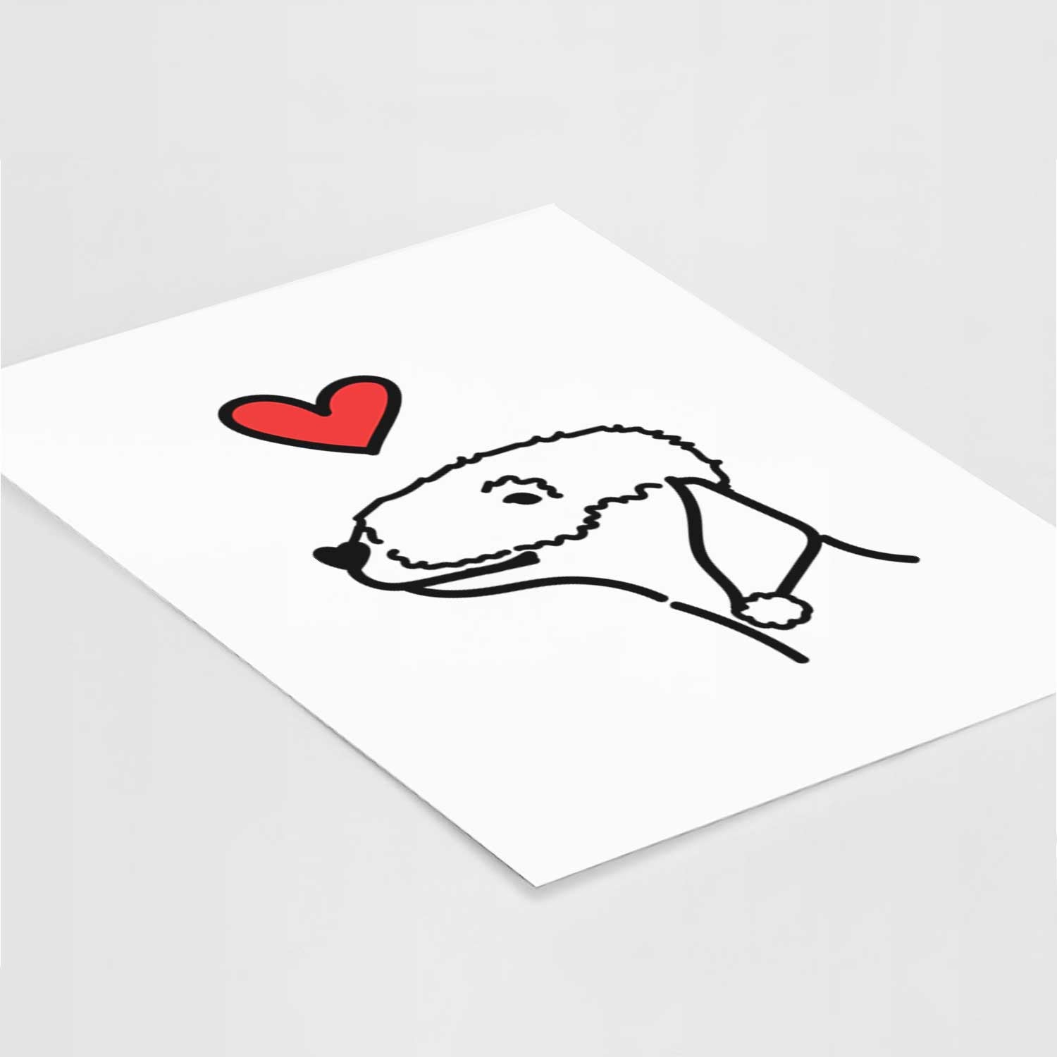 Love Always Bedlington Terrier Art Print