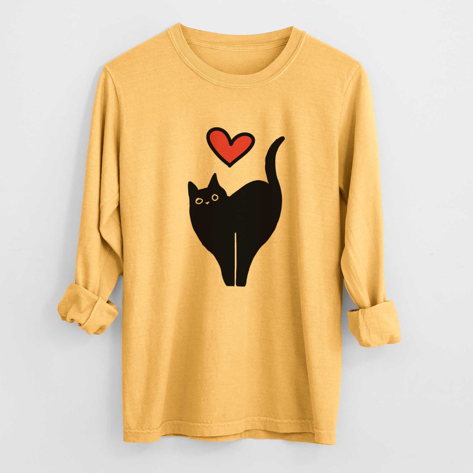 Love Always Black Cat - Bella - Heavyweight 100% Cotton Long Sleeve