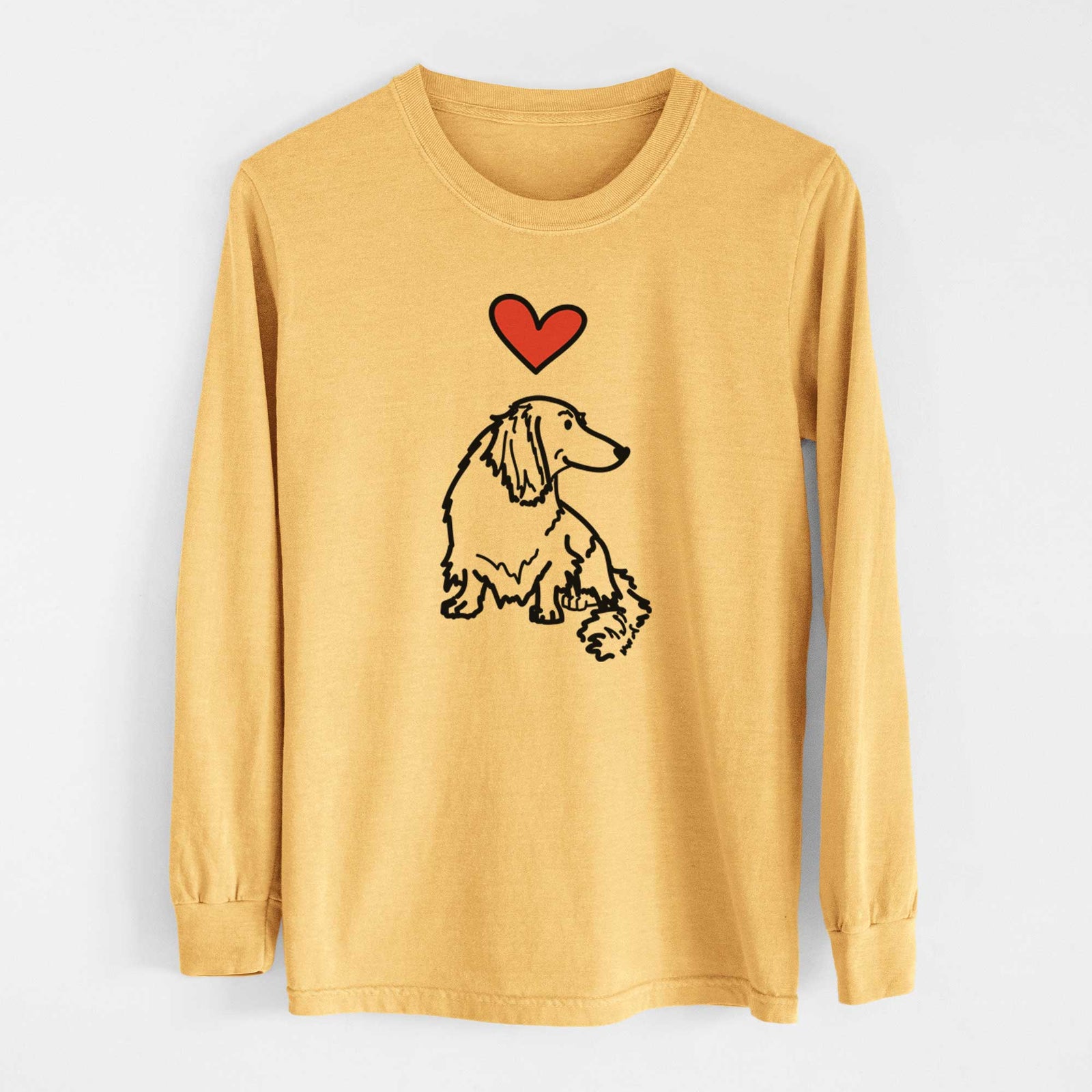Love Always Dachshund - Bella - Heavyweight 100% Cotton Long Sleeve