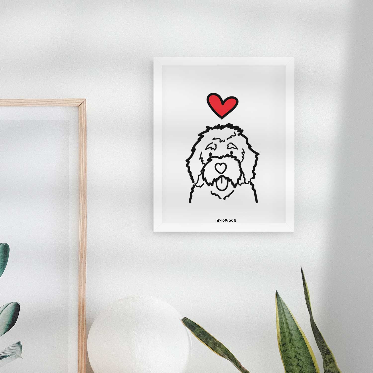 Love Always Bernedoodle Art Print