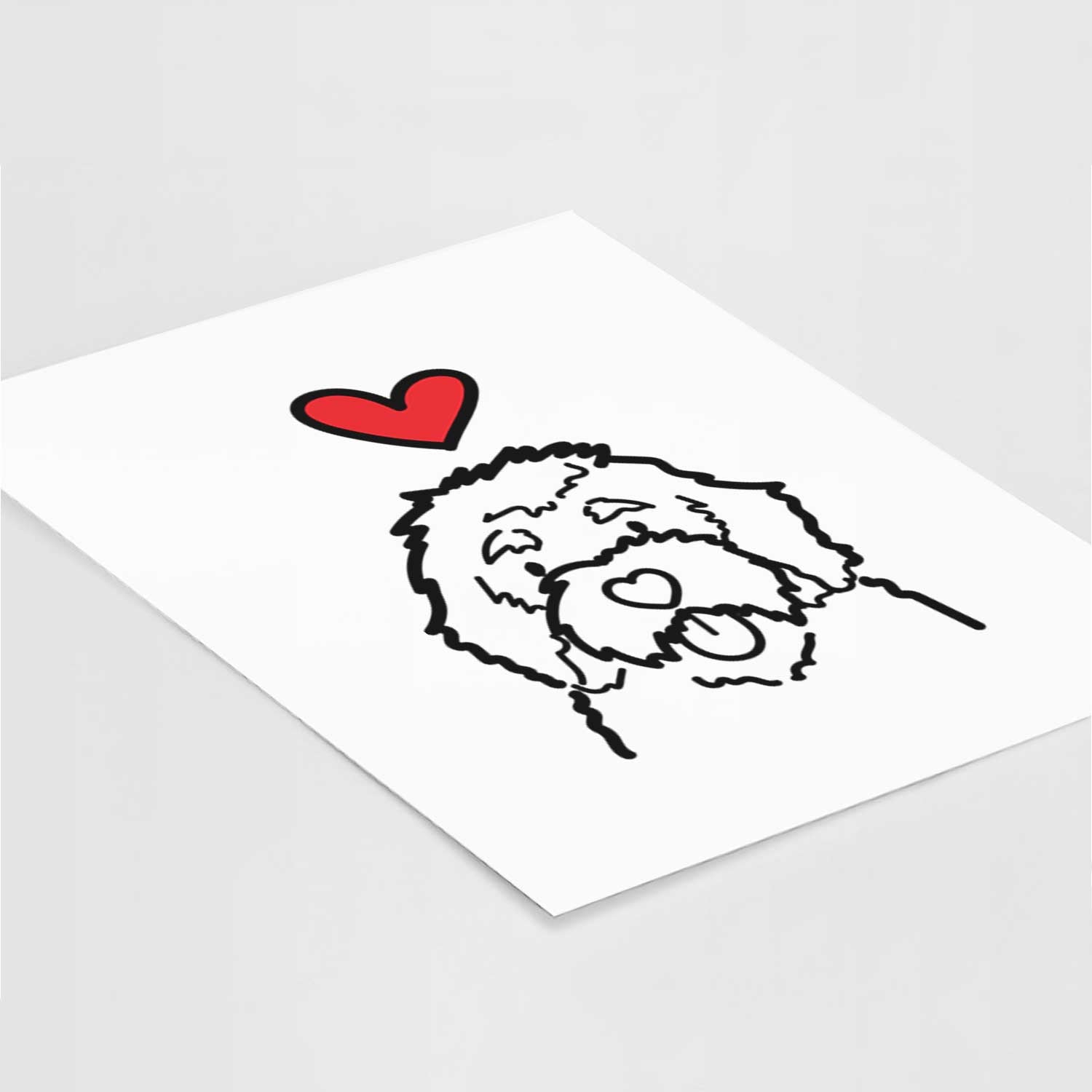 Love Always Bernedoodle Art Print