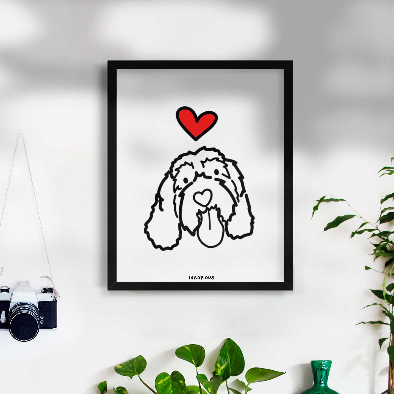 Love Always Portguese Water Dog - Bo Art Print