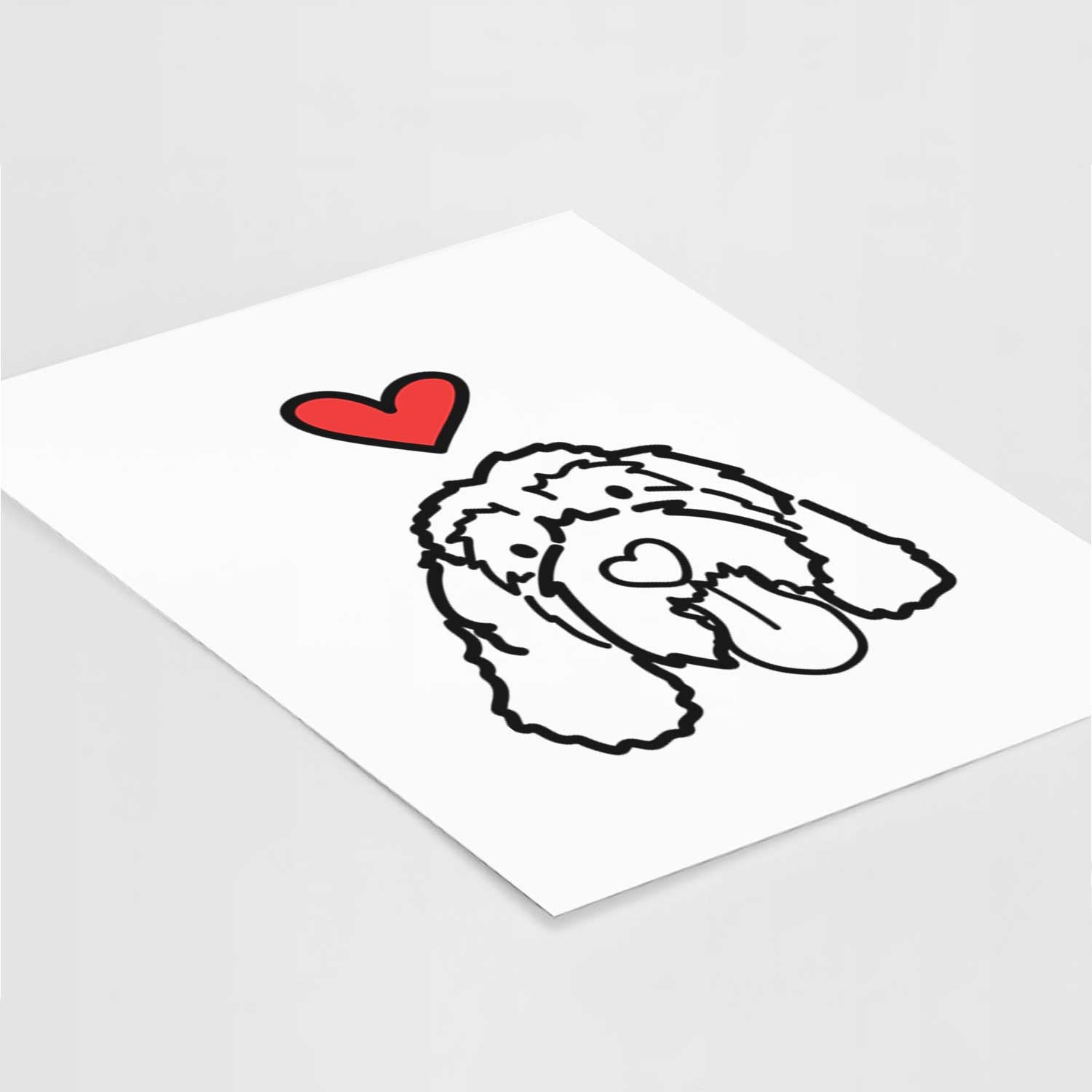 Love Always Portguese Water Dog - Bo Art Print