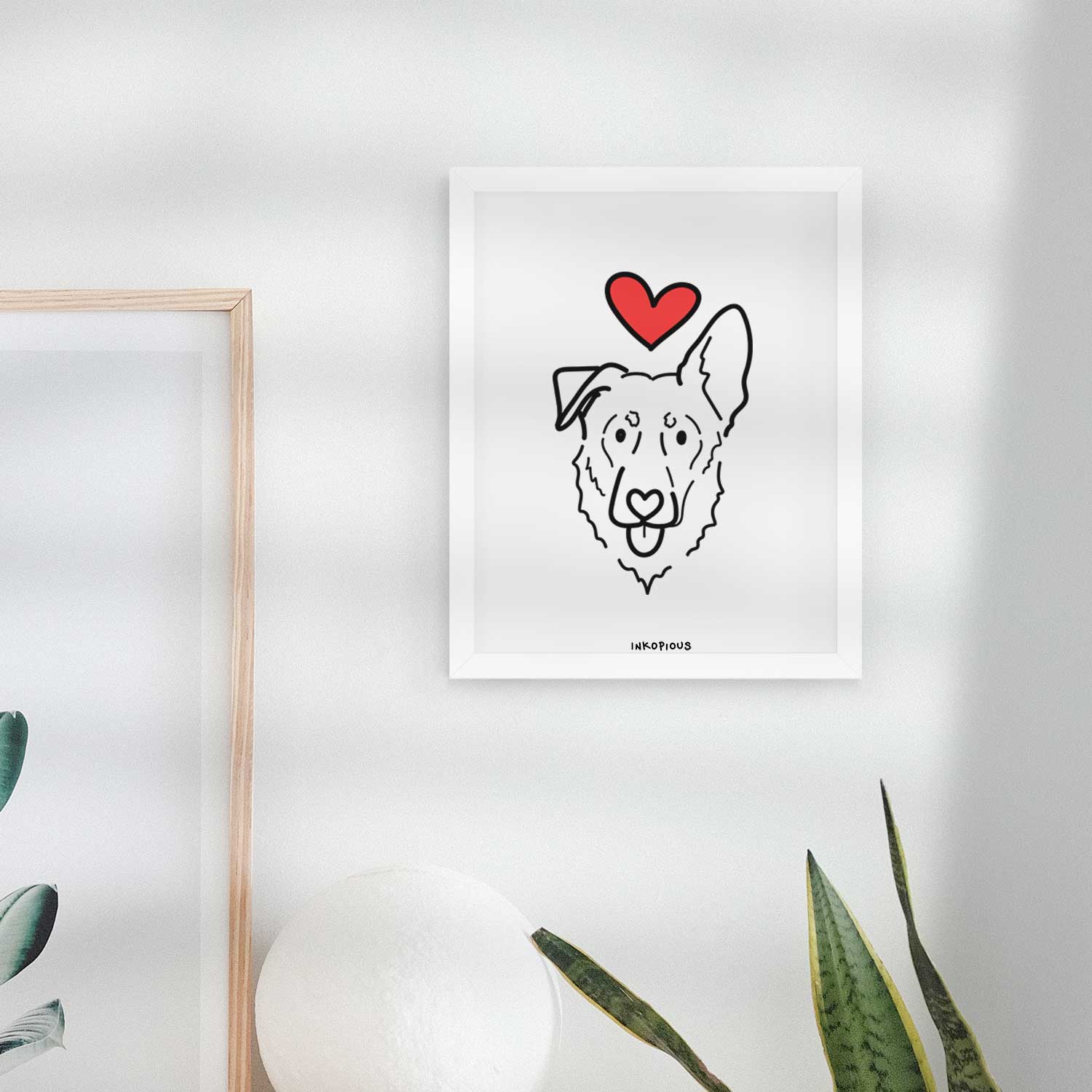 Love Always Shepherd Mix - Bodhi Art Print