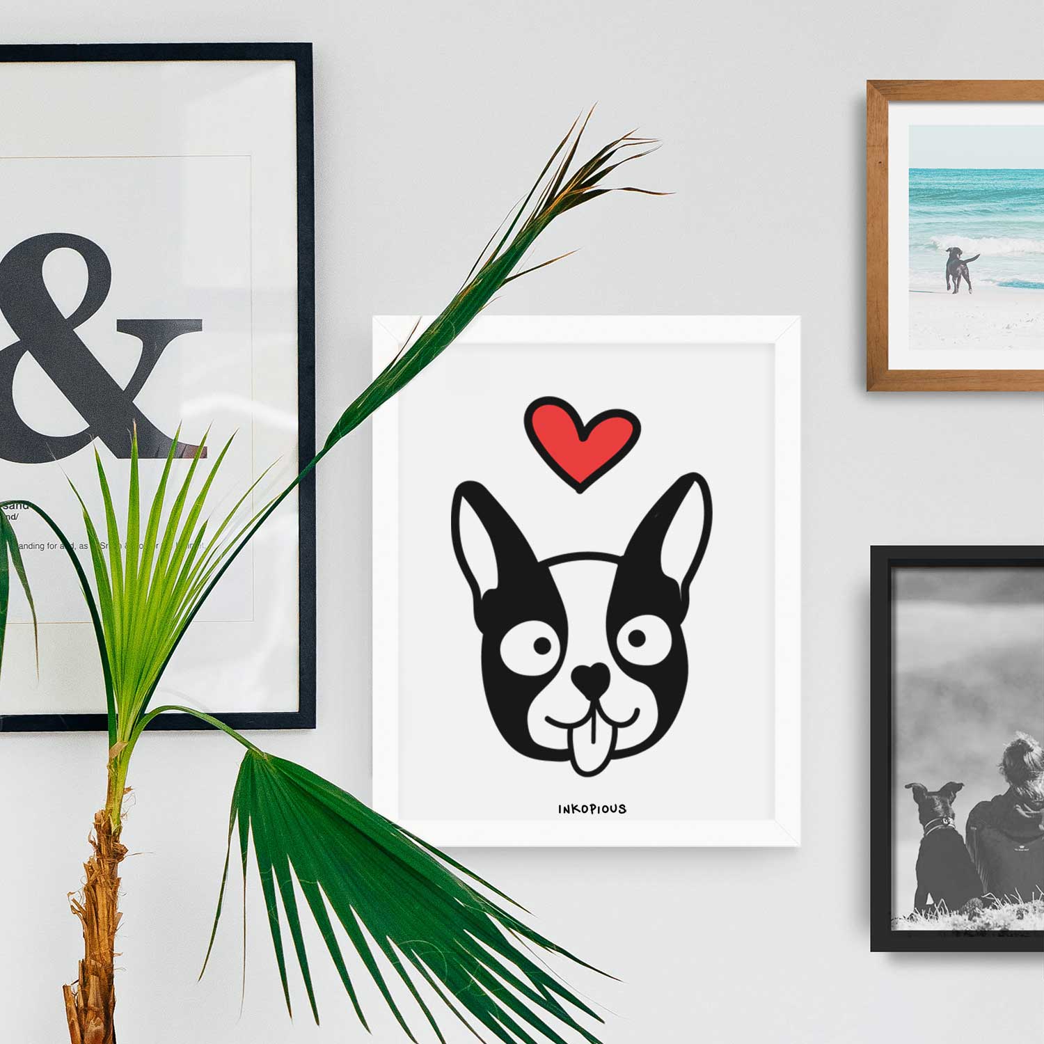 Love Always Boston Terrier Art Print