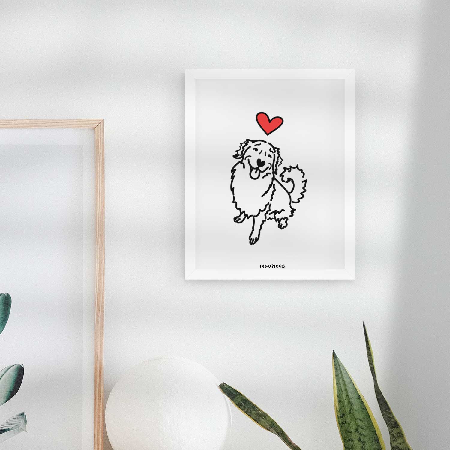 Love Always Golden Retriever - Brinkley Art Print