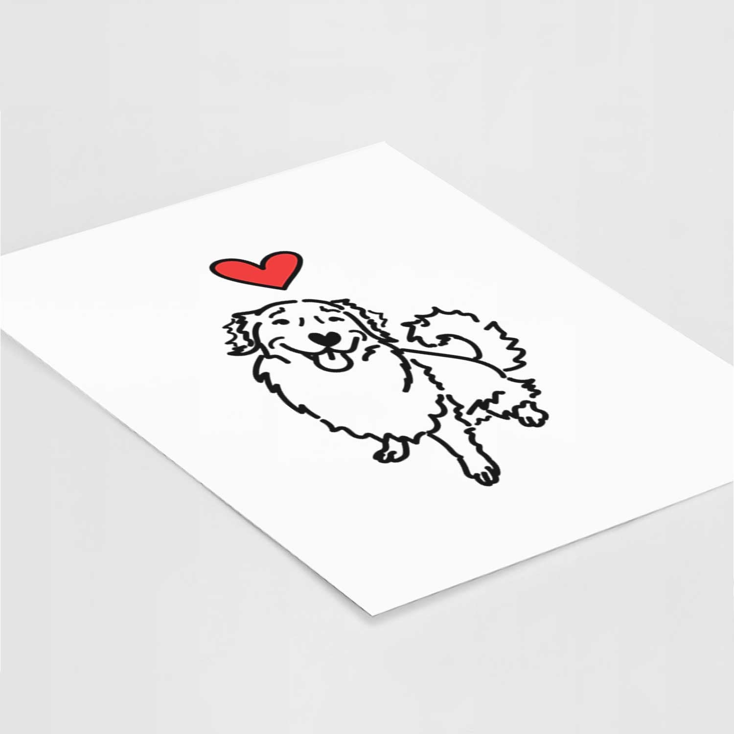 Love Always Golden Retriever - Brinkley Art Print