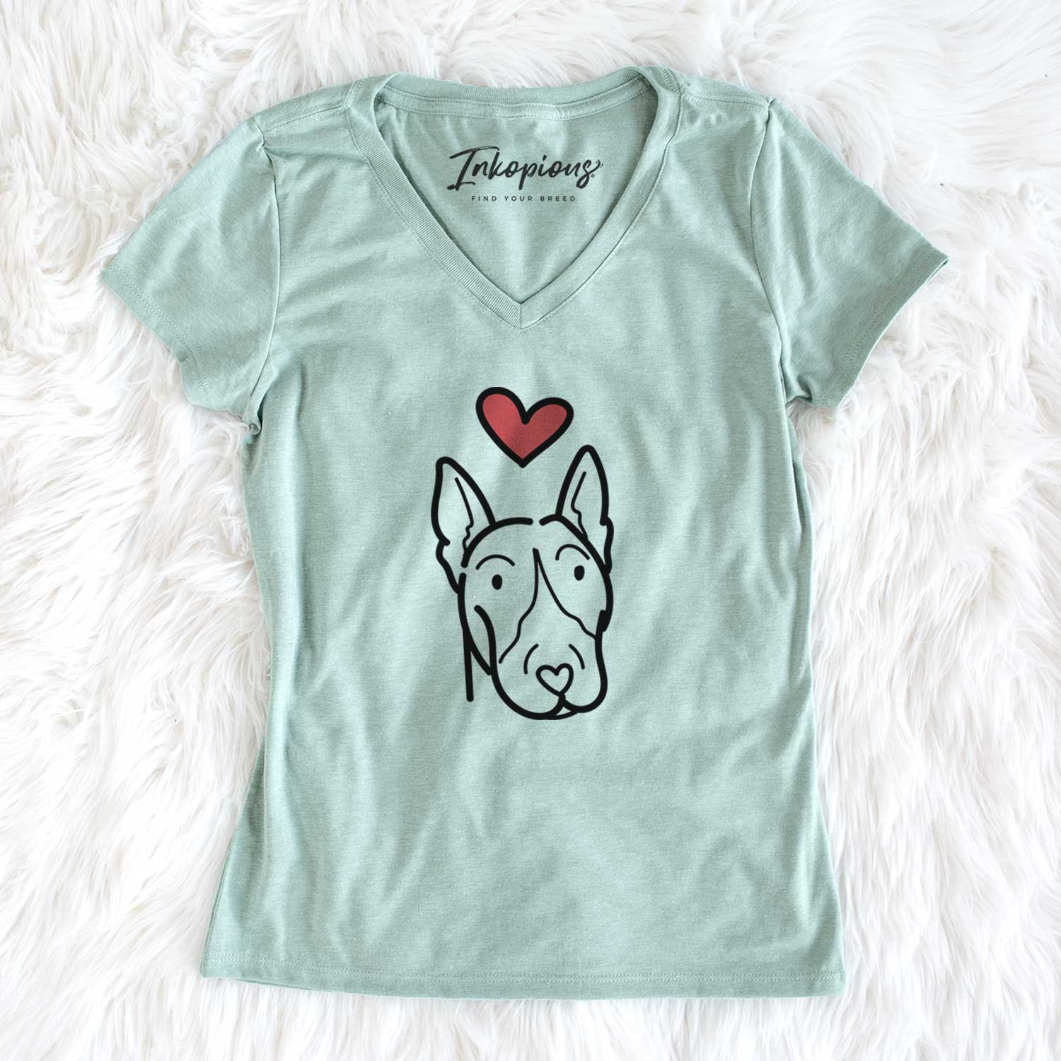 Love Always Bull Terrier - Women's V-neck Shirt