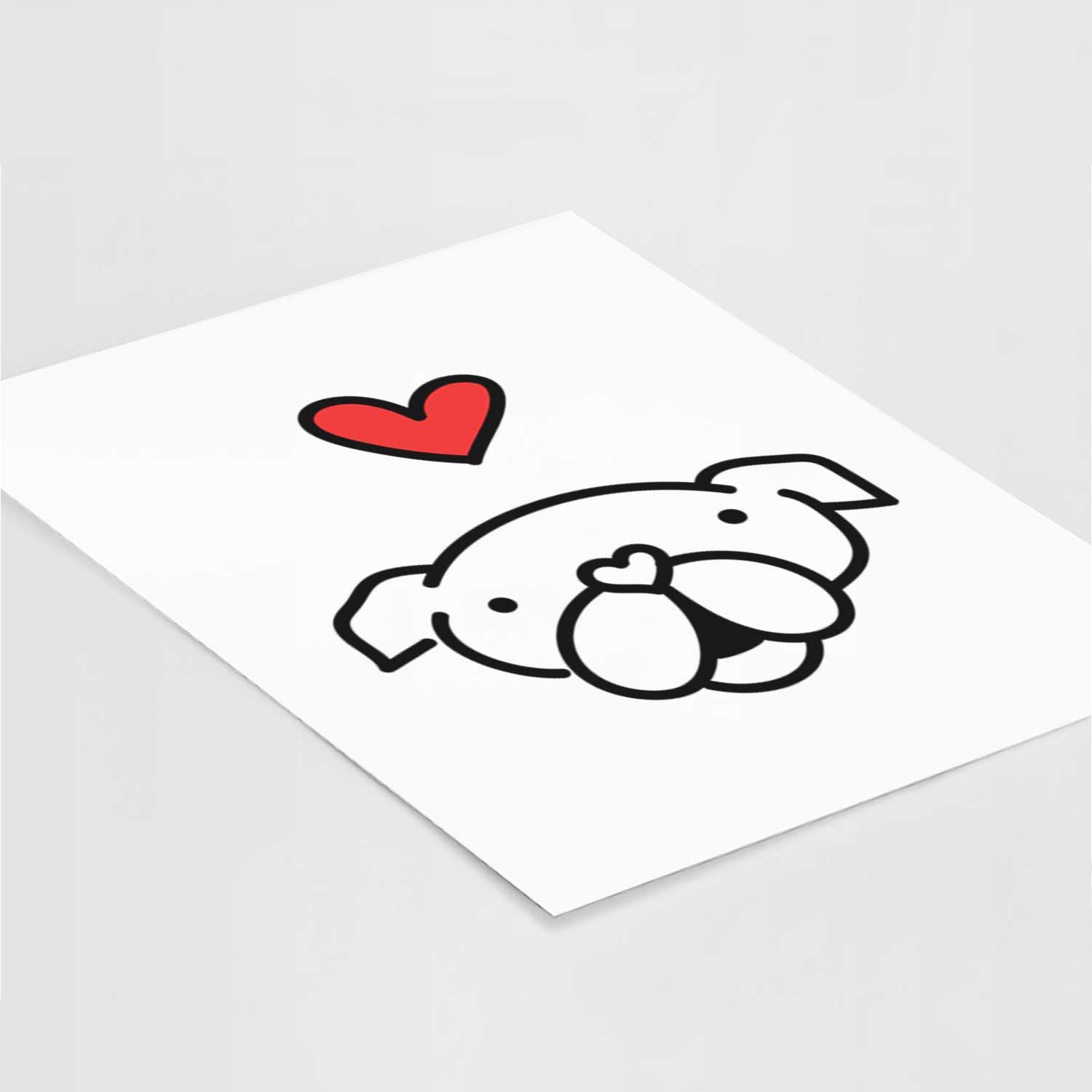Love Always English Bulldog Art Print