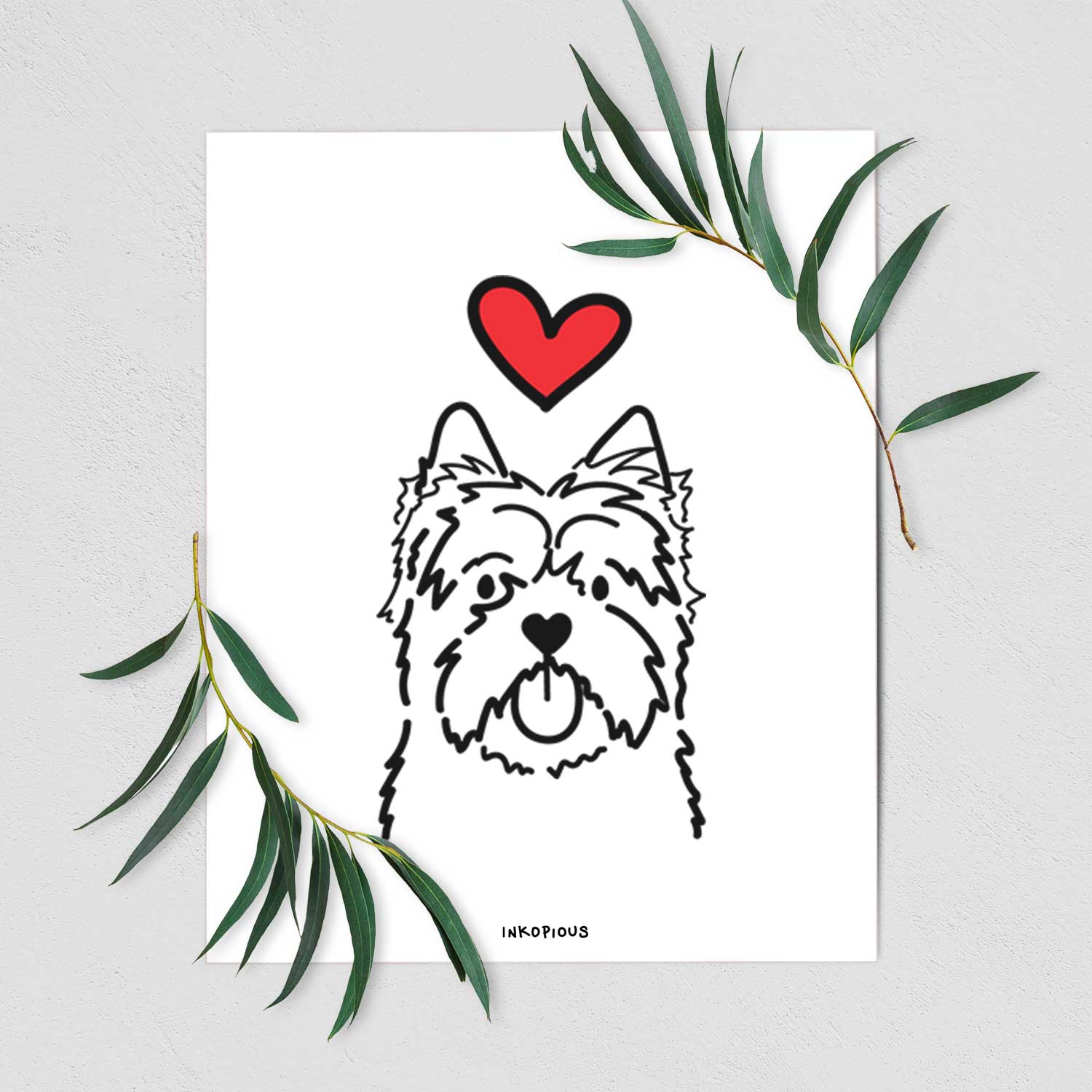 Love Always Cairn Terrier Art Print