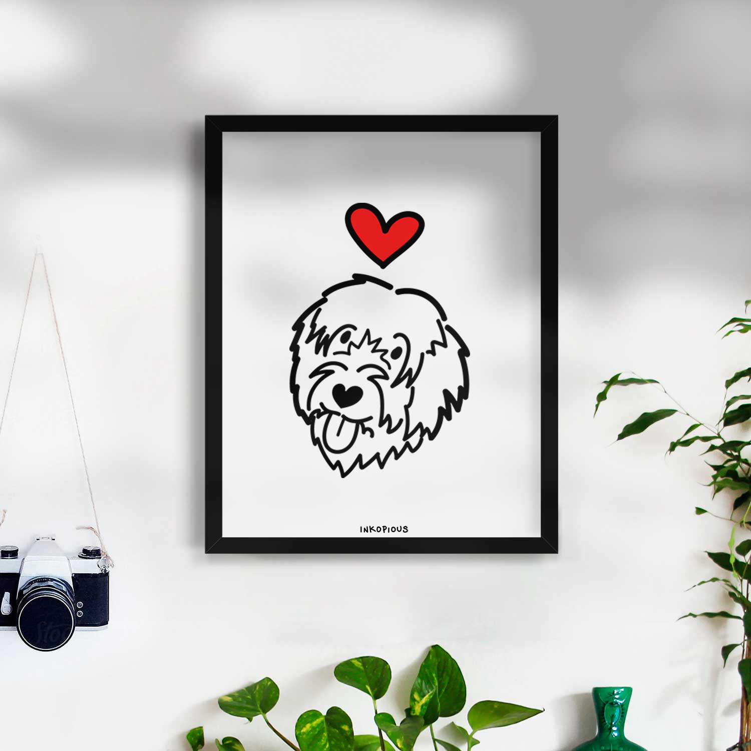 Love Always Catalan Sheepdog Art Print