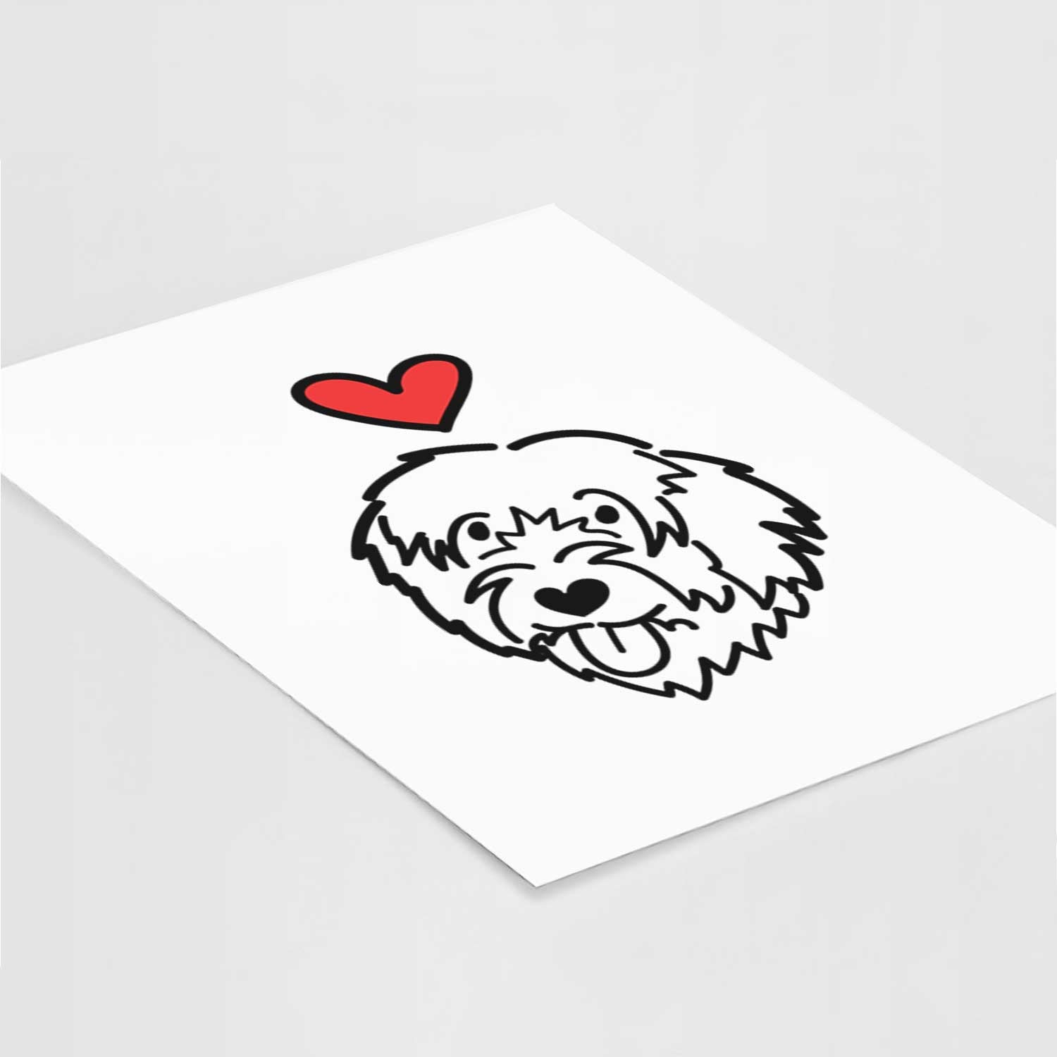 Love Always Catalan Sheepdog Art Print